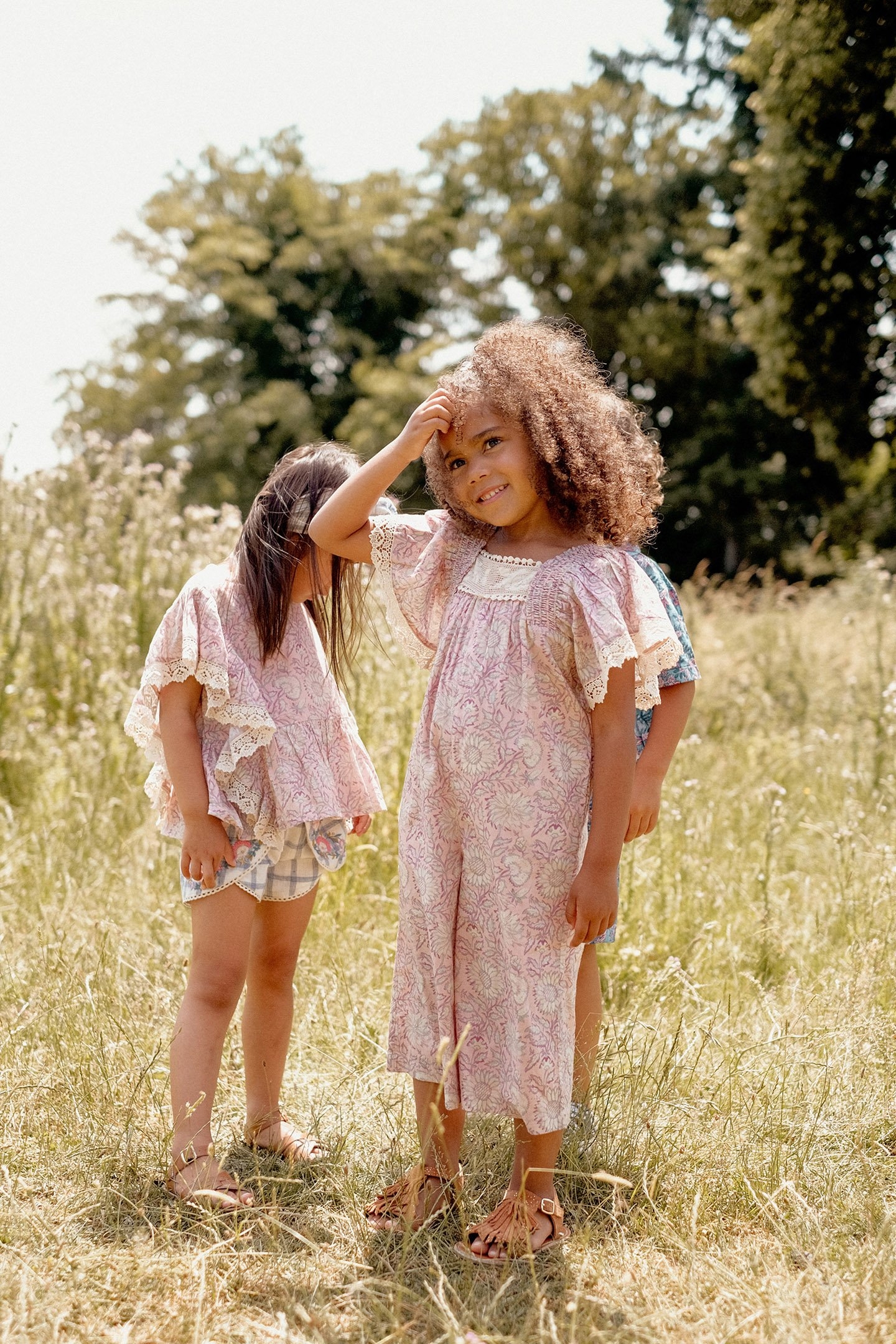 OVERALLS IRENE PINK DAISY GARDEN 5