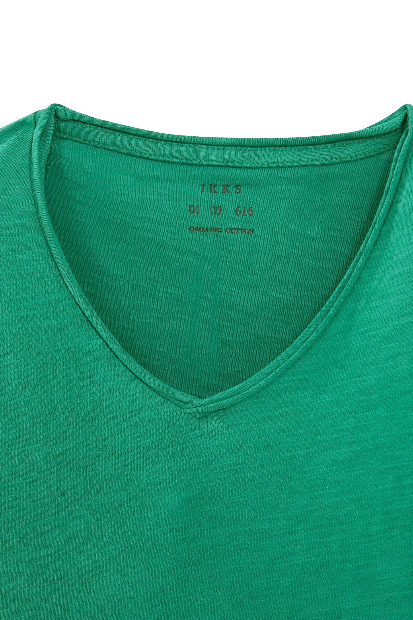 PETROL ORGANIC COTTON ESSENTIAL V-NECK T-SHIRT 6