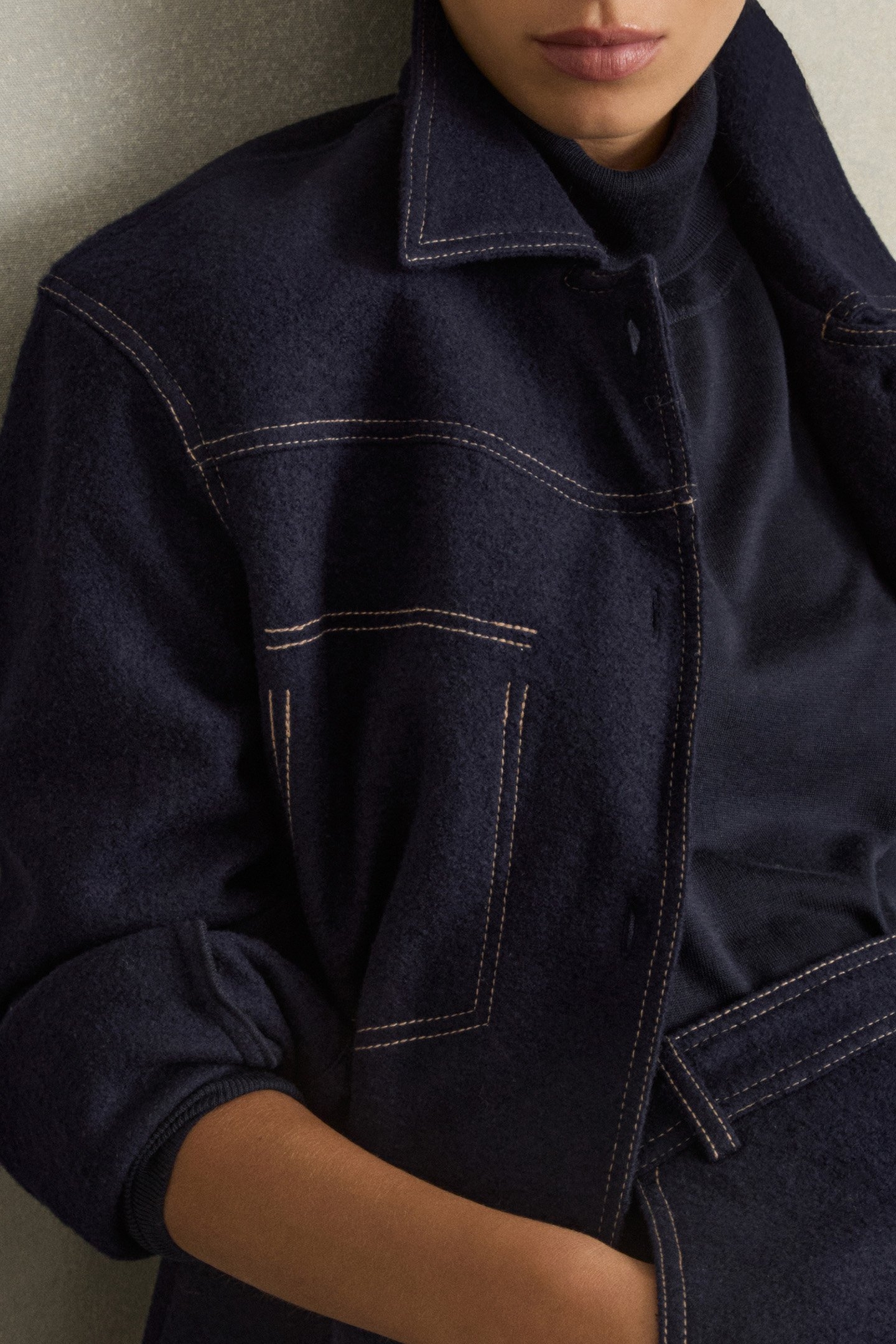 ELISE WOVEN SHIRT NAVY 6