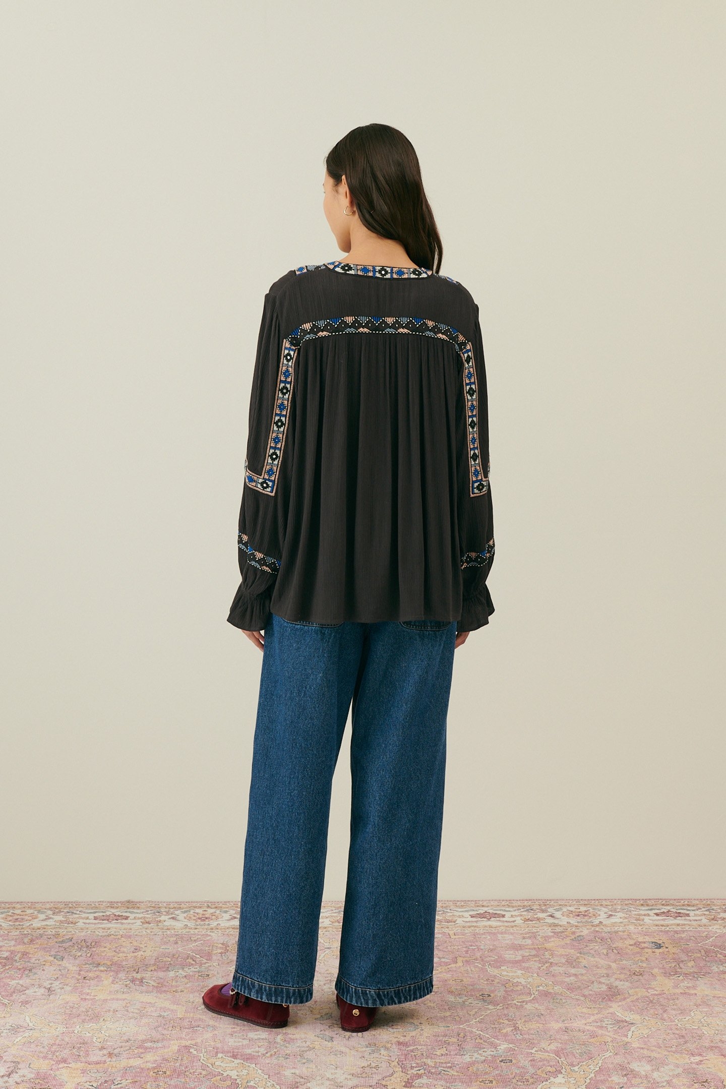 BLOUSE MARIELLA CHARCOAL 2