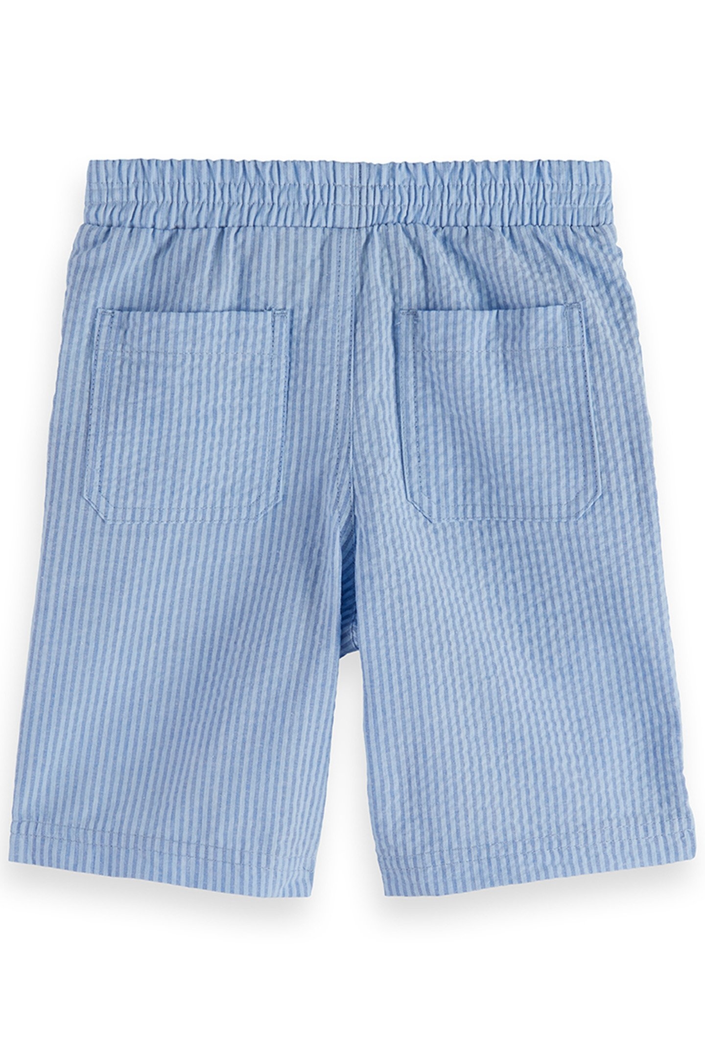 2PC BOYS SS YARN DYE SEERSUCKER SHIRT & SHORT SET BLUE/GREY 4