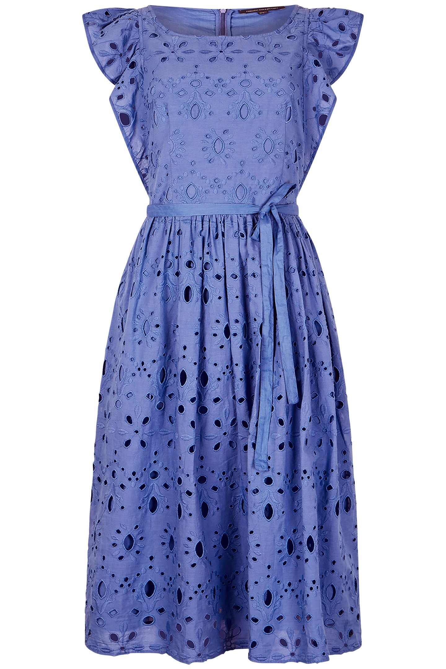 CILLA BRODERIE ANGLAISE DRESS BAJA BLUE 3