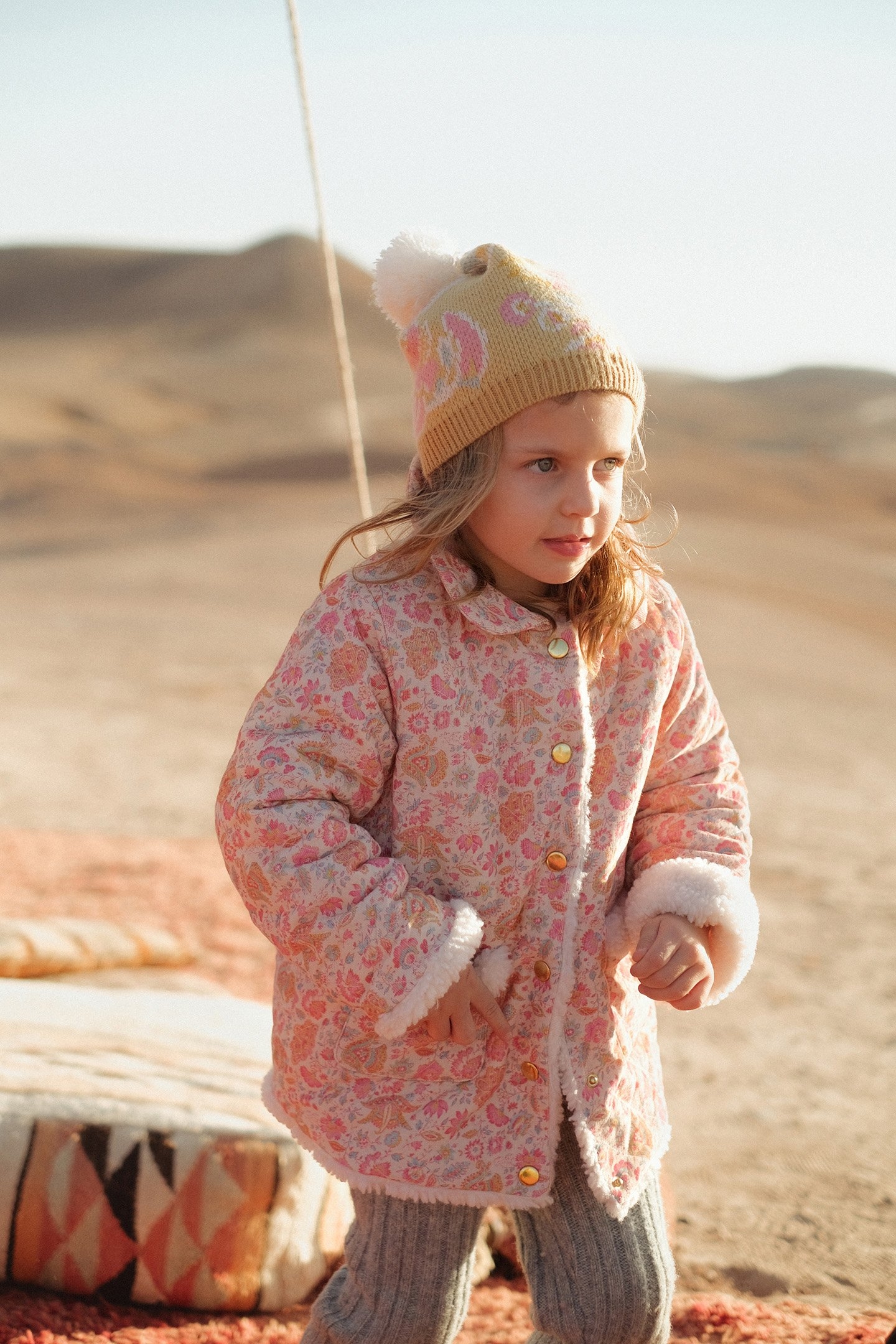 COAT DALILA CREAM FLOWER FIELDS 1