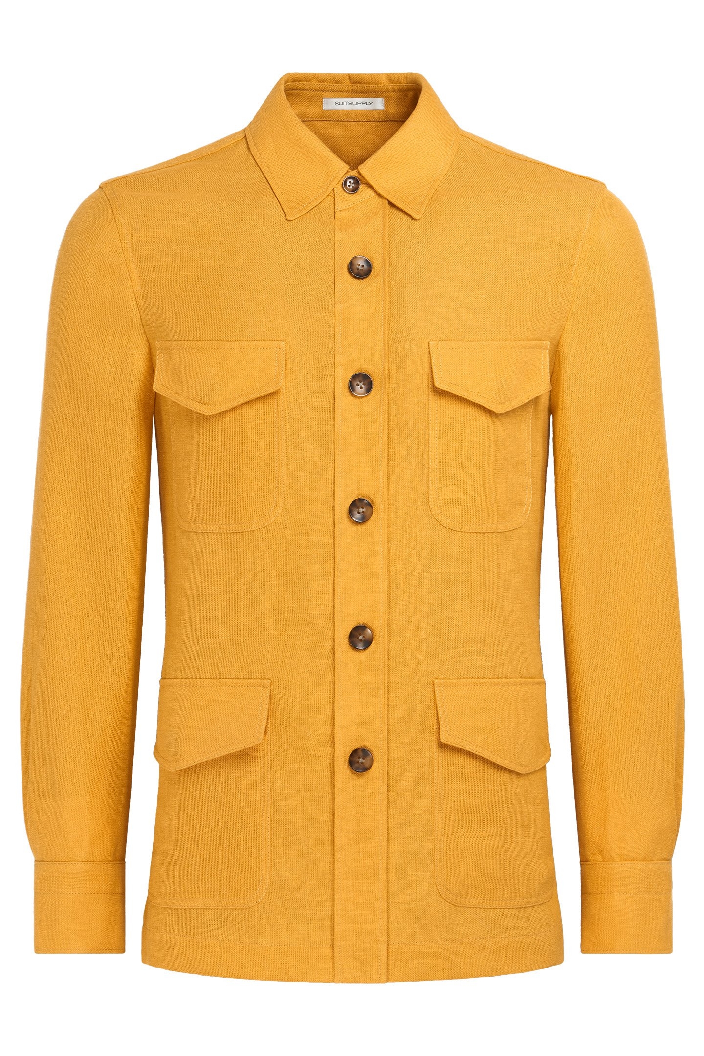 YELLOW RELAXED FIT SHIRT-JACKET YELLOW 4