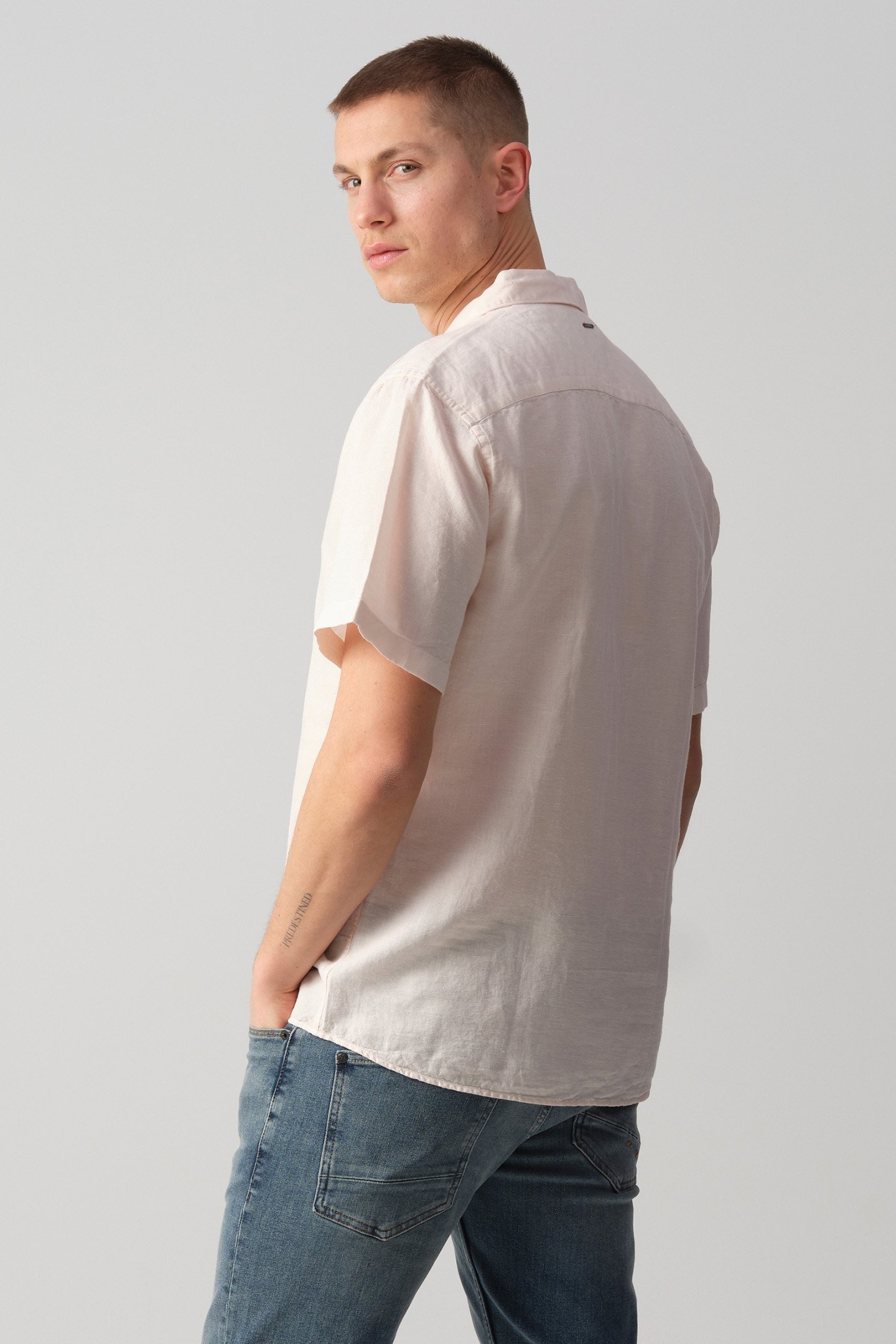 ELVIS CASUAL OVERHEMD KM PINK SALT 2