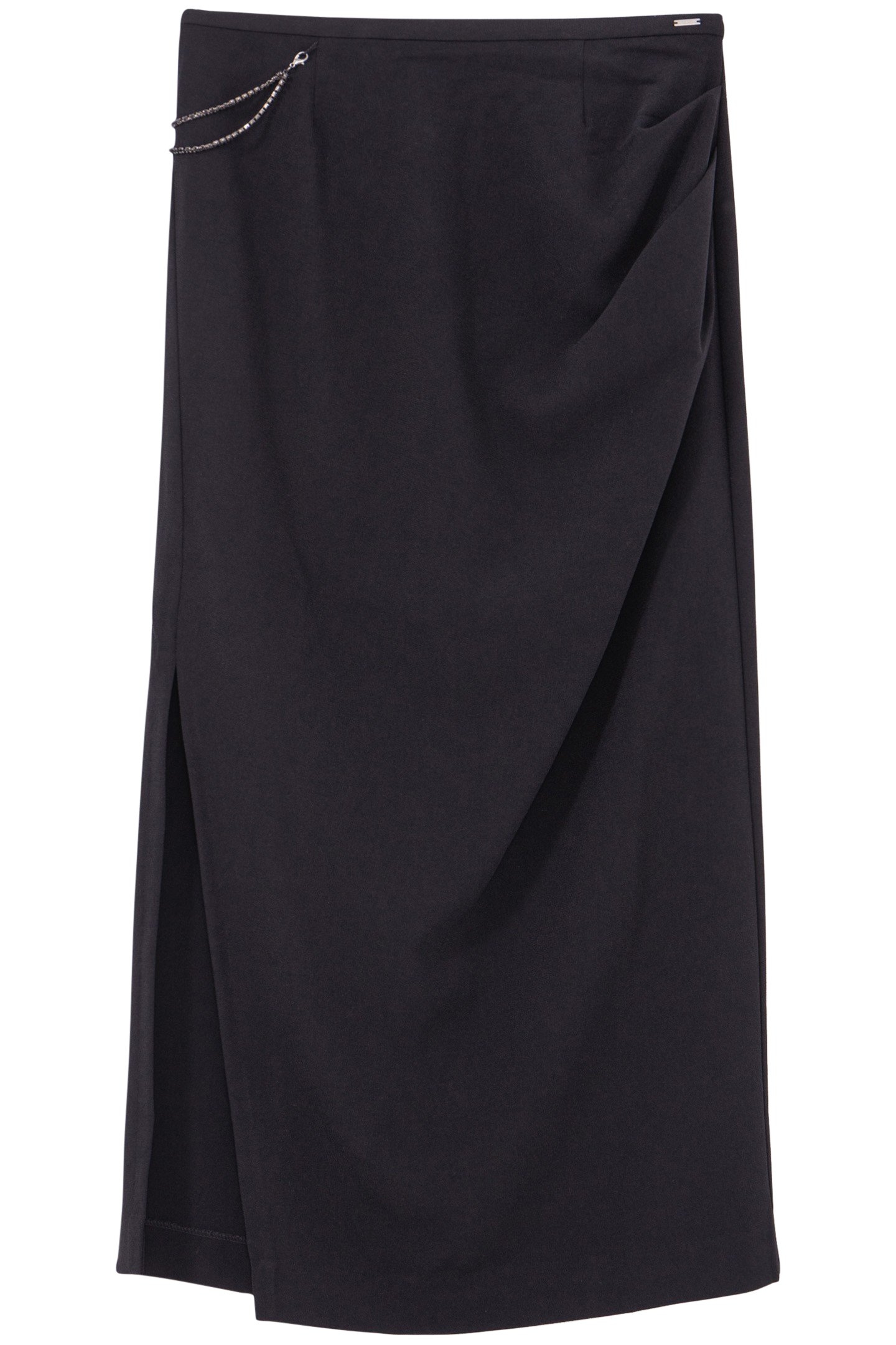 BLACK PENCIL SKIRT REMOVABLE RHINESTONE JEWELS 5