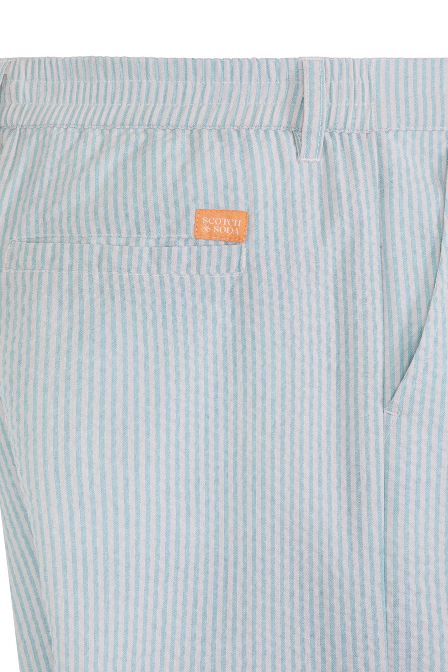 2PC BOYS YD SEERSUCKER JACKET & PANT SUIT SET BLEACHED AQUA 8