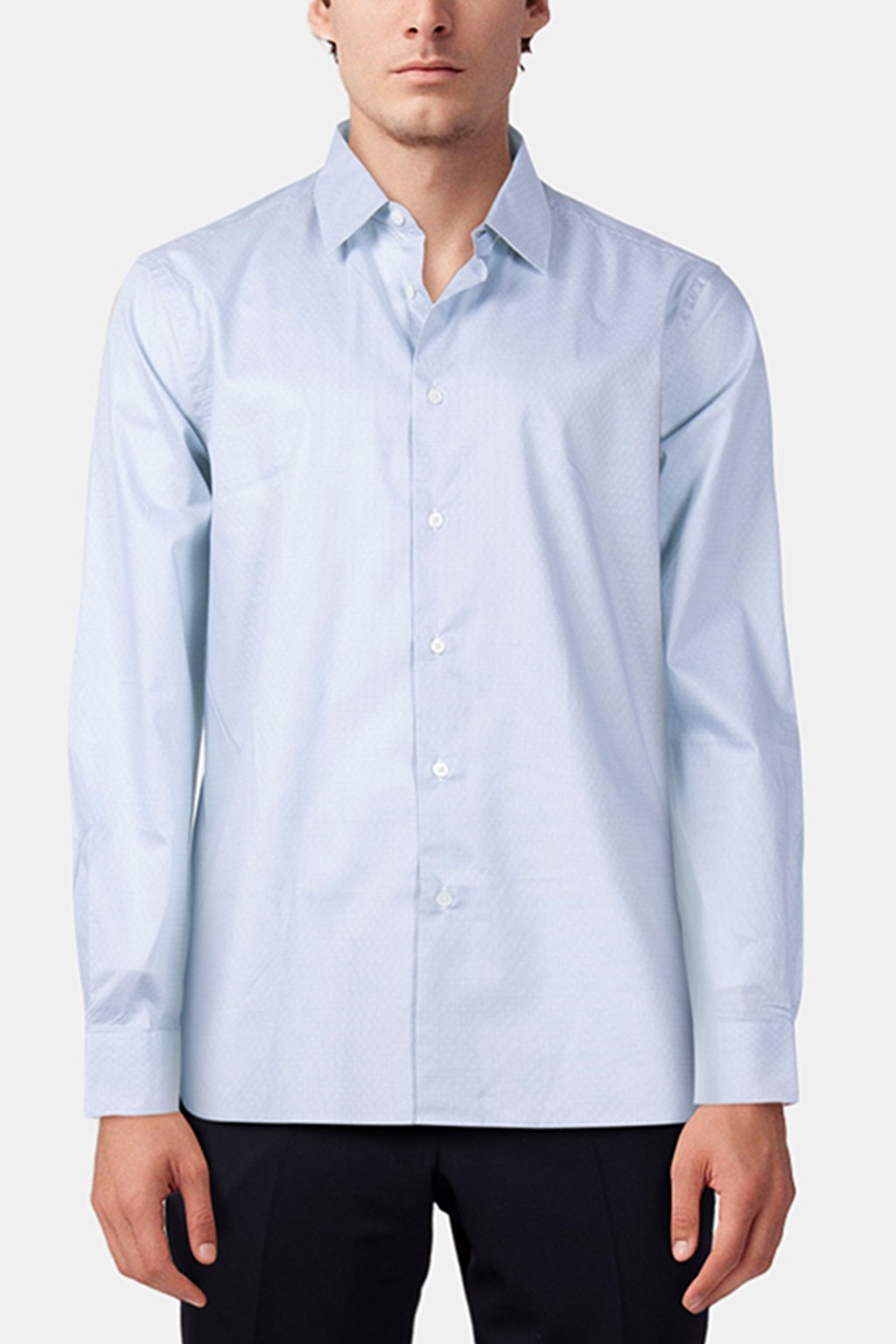 S/C TAILORED FIT SHIRT GREY 1
