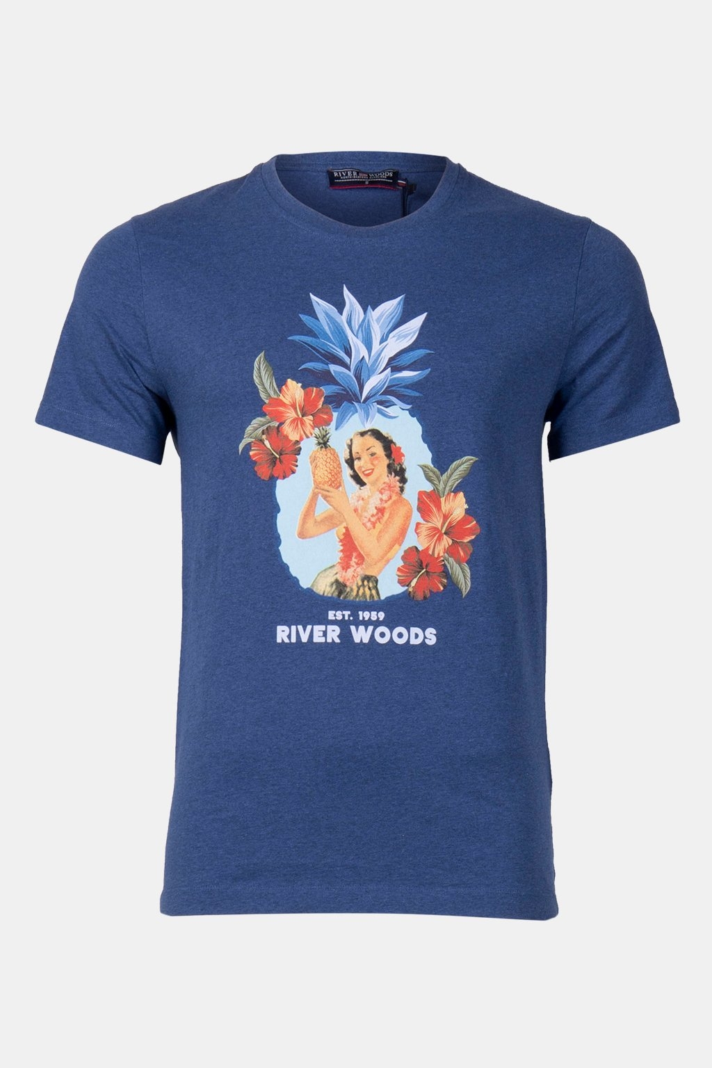 BASIC COTTON T-SHIRT IN BLUE 3