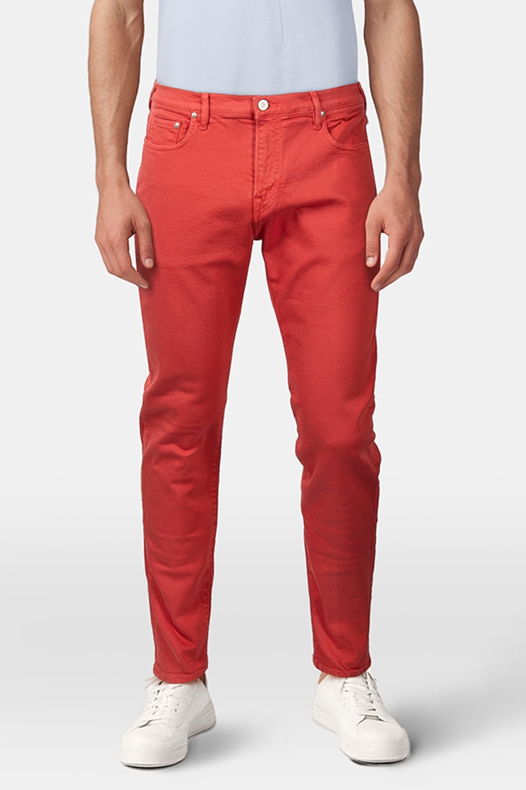 MENS SLIM FIT JEAN CORAL RED 1