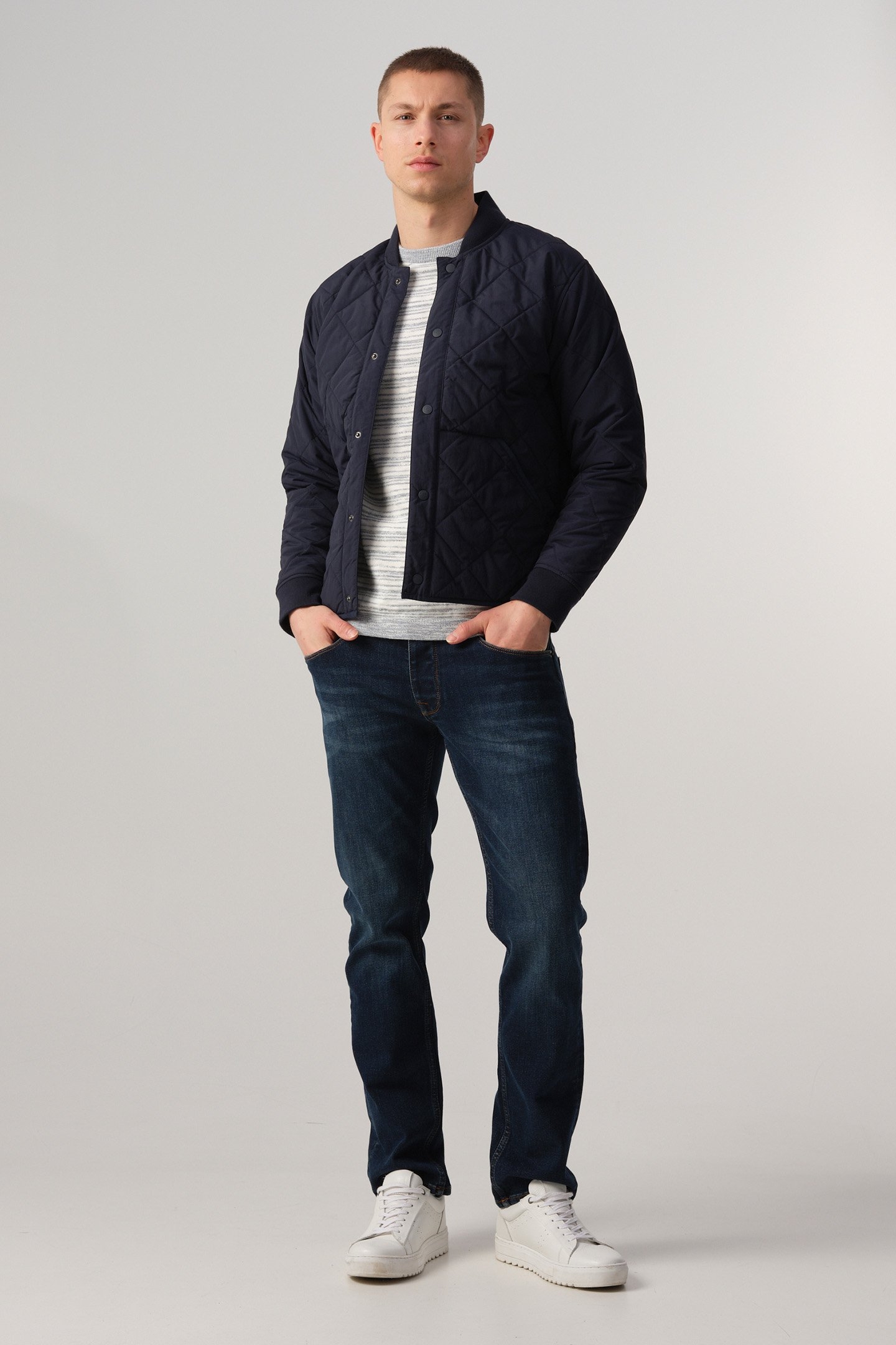 RIVER GEWATTEERDE JAS MIDNIGHT NAVY 1