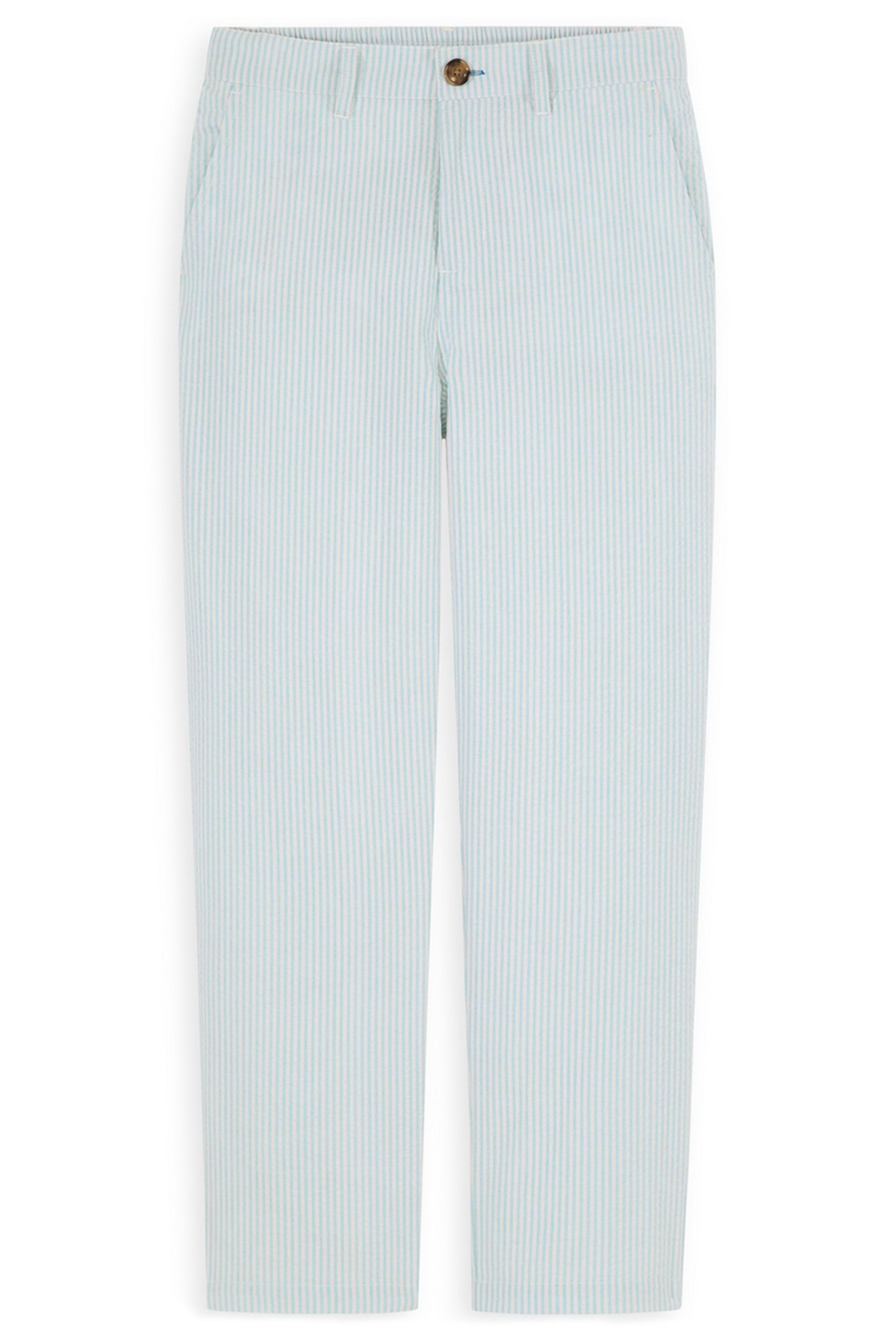 2PC BOYS YD SEERSUCKER JACKET & PANT SUIT SET BLEACHED AQUA 4