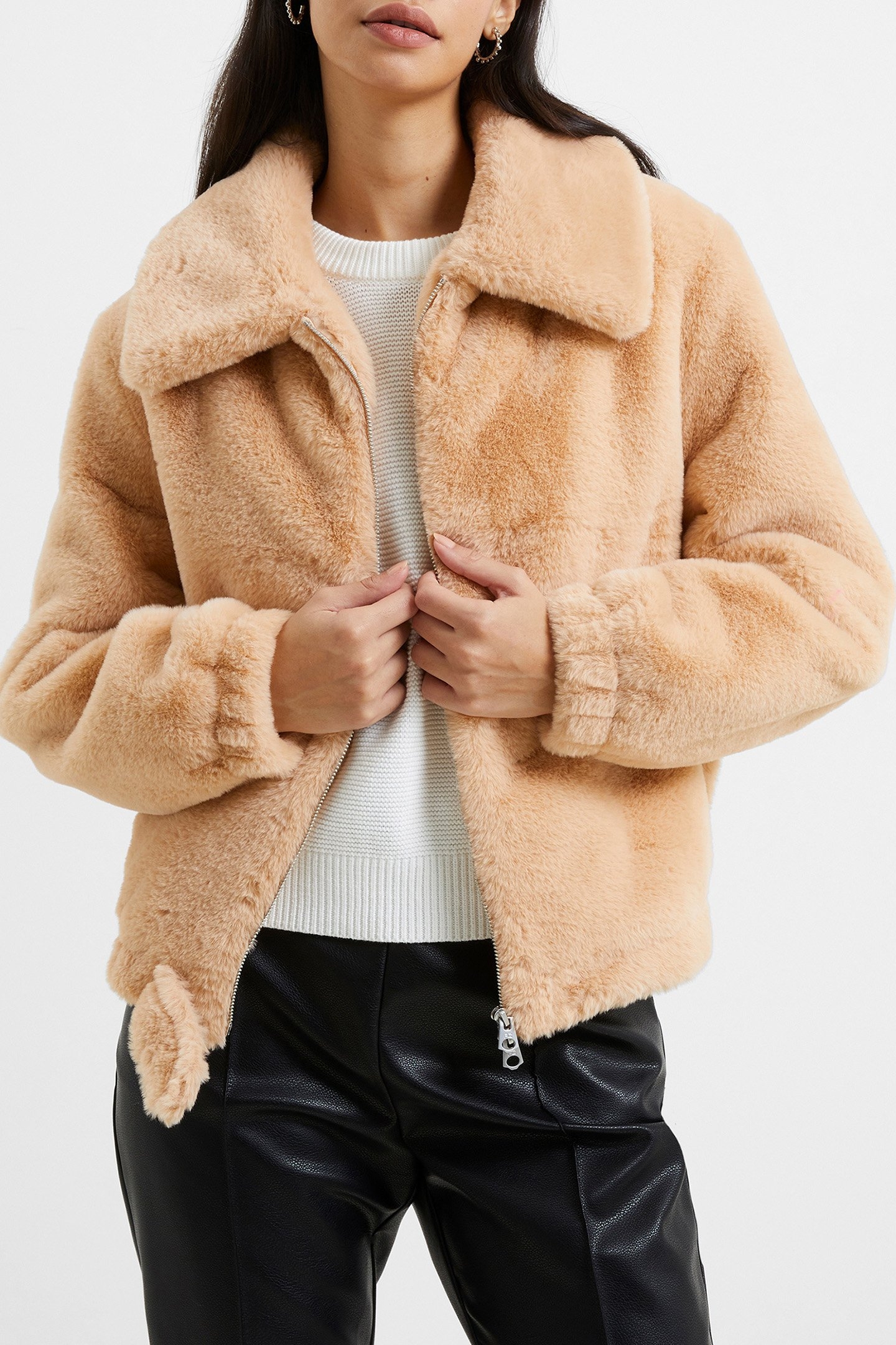 AVI IREN FAUX FUR MIX TOASTED ALMOND 1