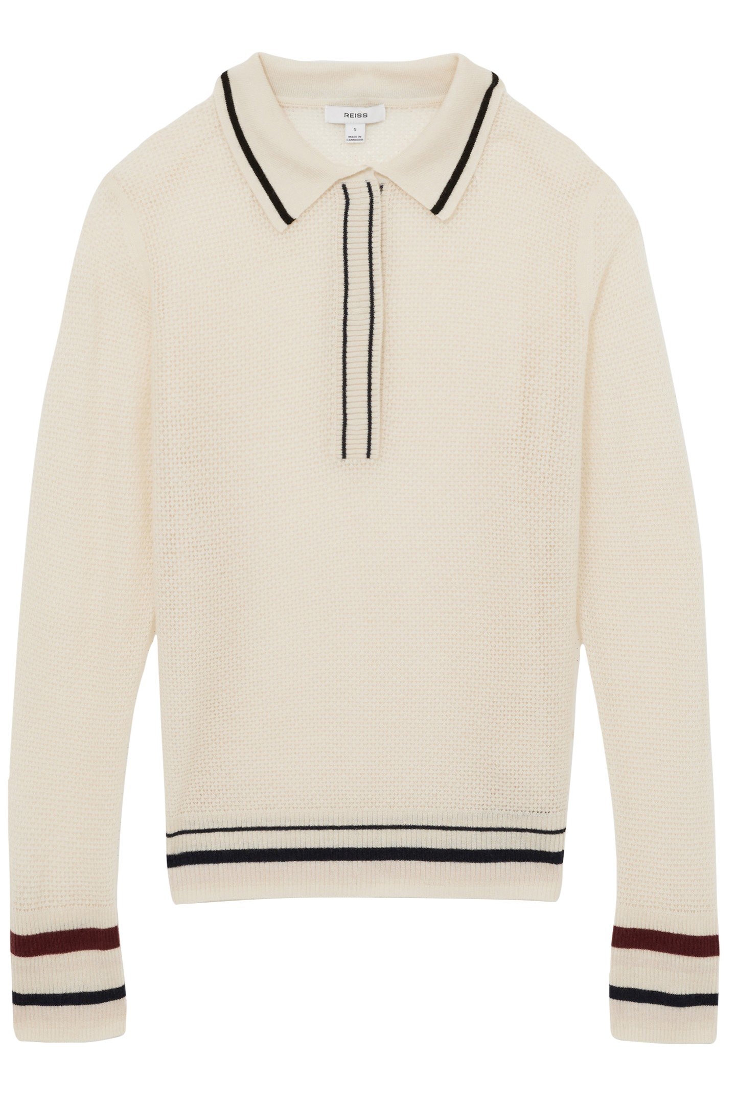 CECE TIPPED POLO NEUTRAL 3