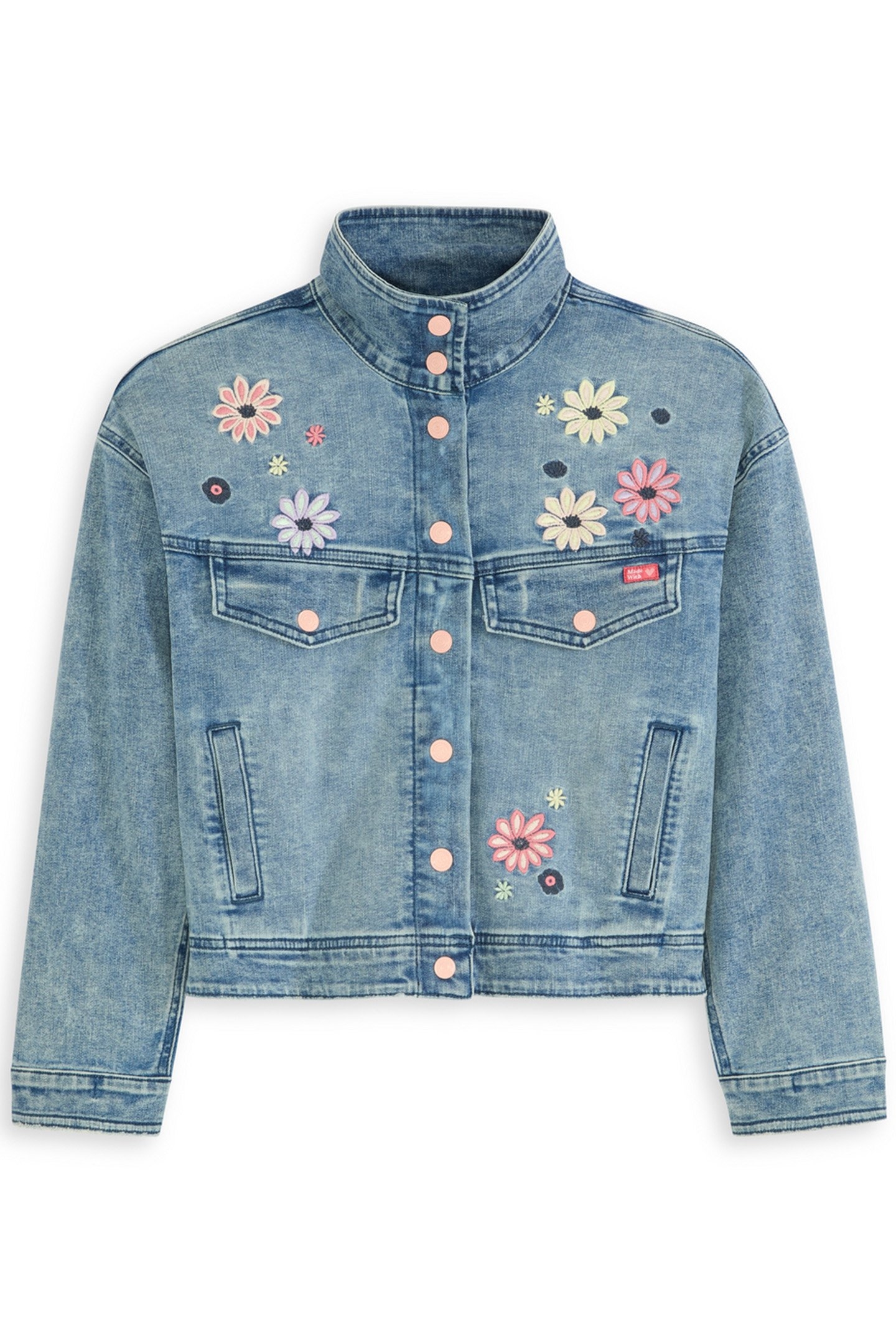 S&S GIRLS DENIM GROUP STRETCH DENIM FASHION JACKET COASTAL B 1