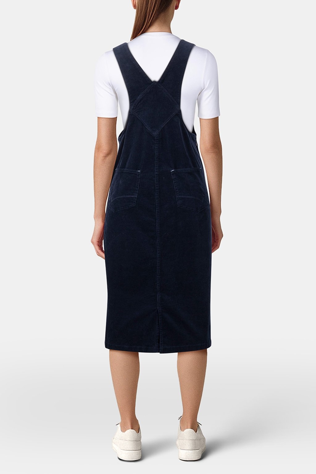 EMMIE ORGANIC CORD MIDI PINNY DARK NAVY 2