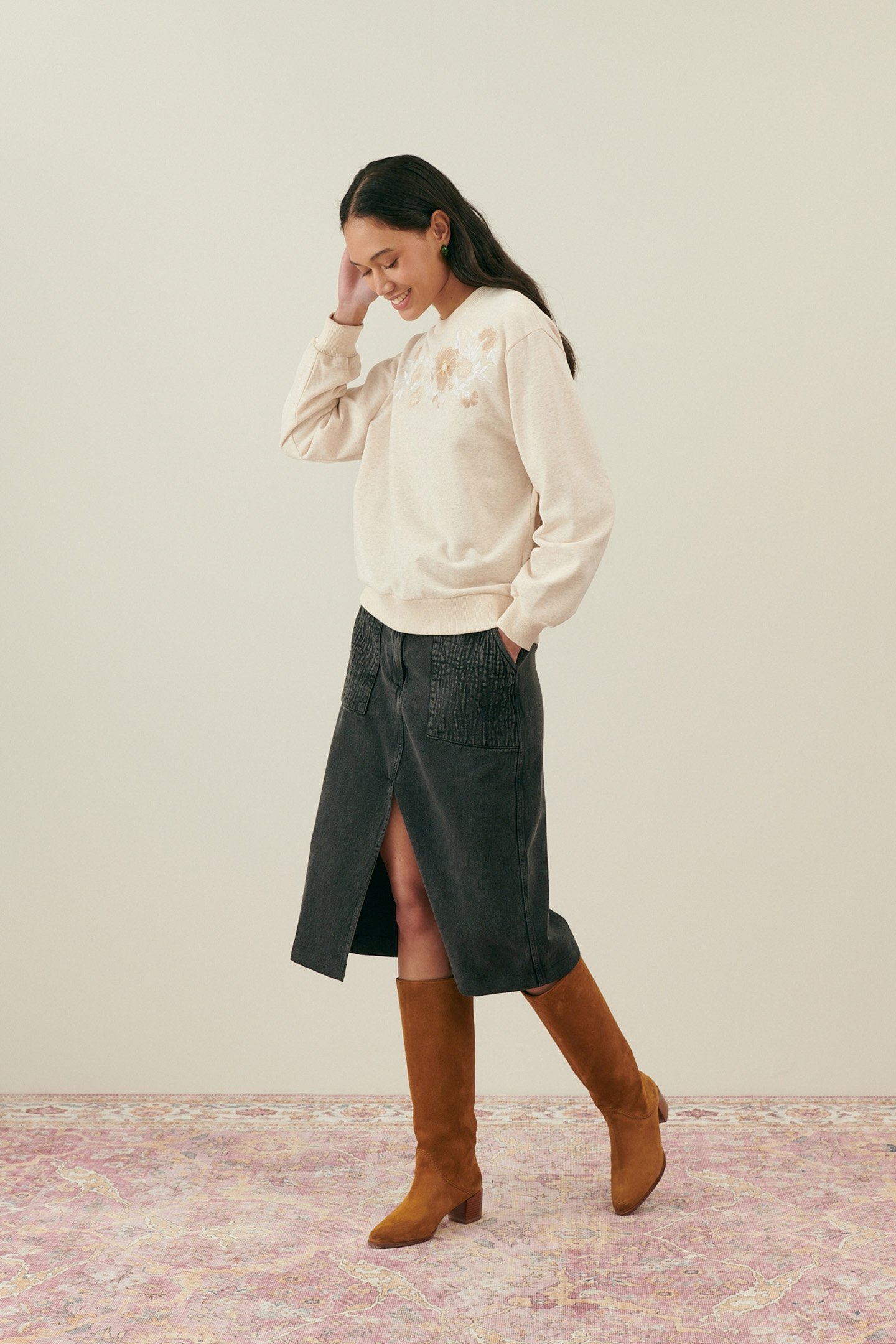 SWEATSHIRT PETRA HEATHER CREAM 3