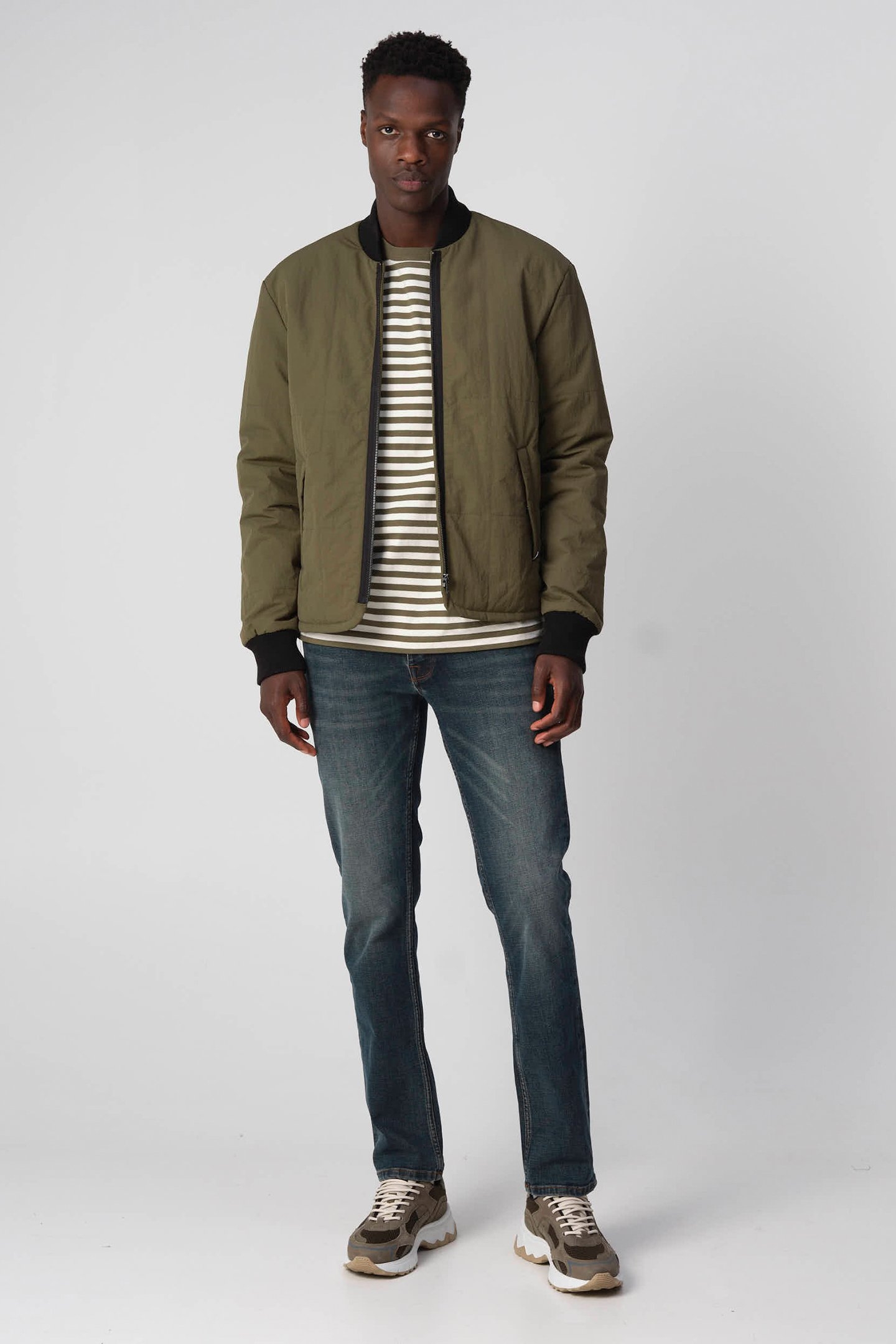 RICKON GEWATTEERDE JAS OLIVE NIGHT 1