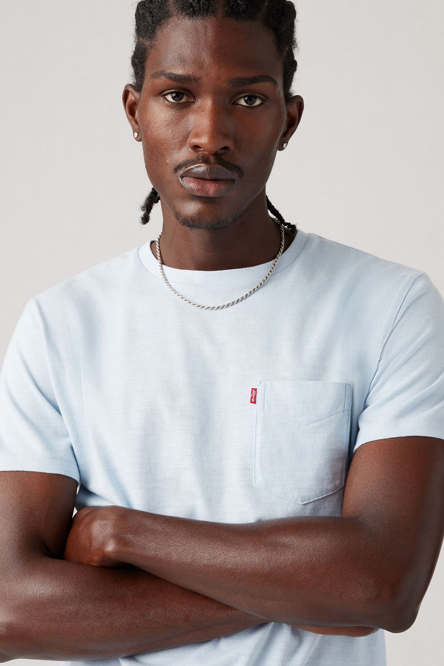 SS CLASSIC POCKET TEE NIAGARA MIST SLUB 5