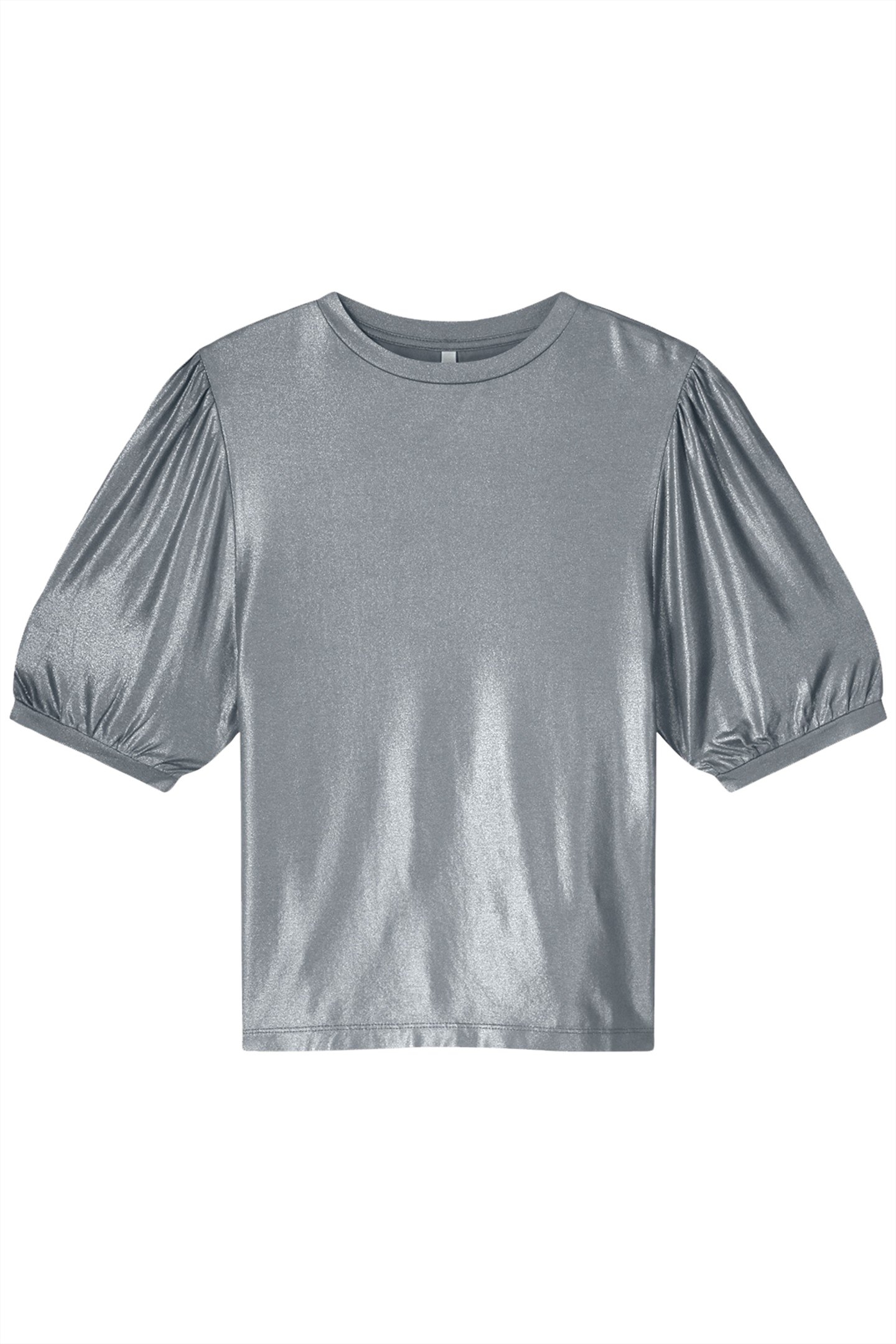 ROND NECK TOP METALLIC COATED JERSEY GREYS 3
