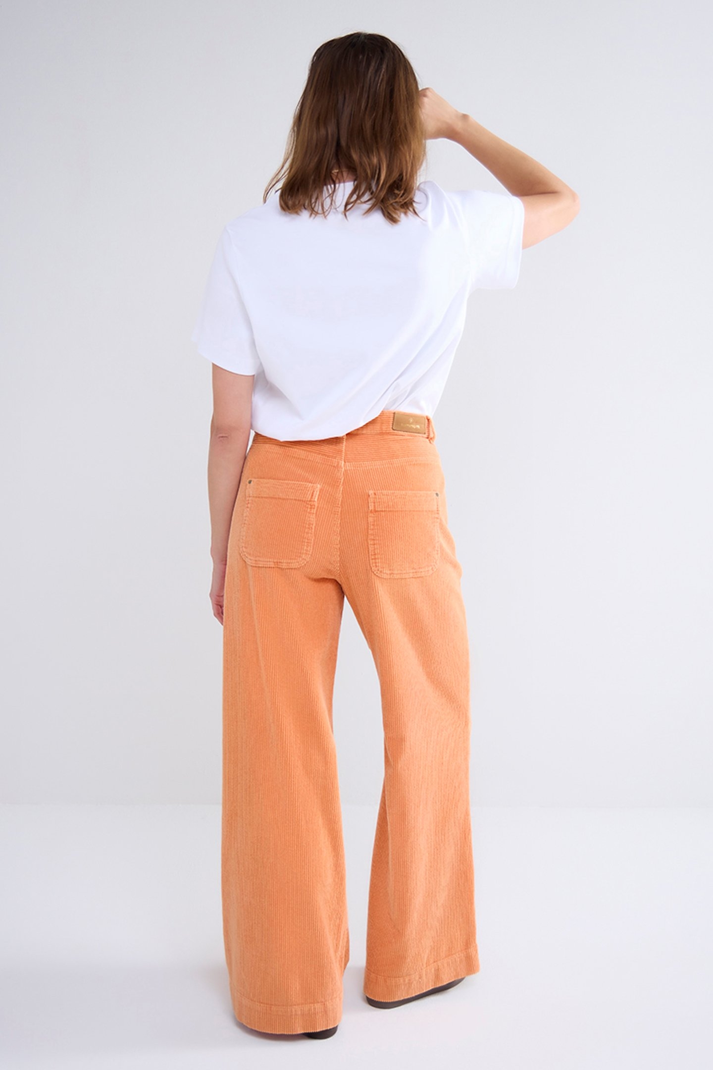 FLARED PANTS FLUID STRETCH CORD REDS 3