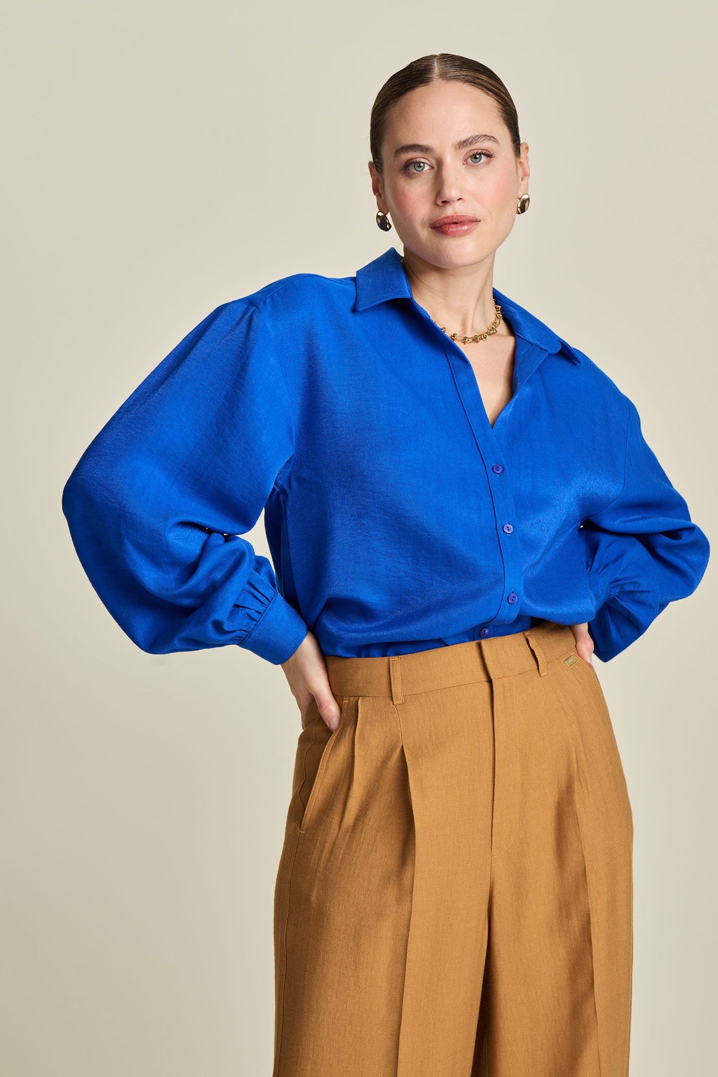 BLOUSE - VIOLET SHIMMER BLUE 5