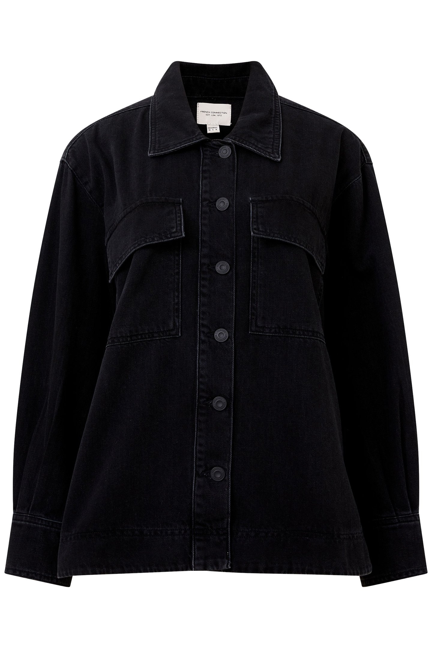 DENVER DENIM OVERSIZED SHIRT JUST BLACK 3