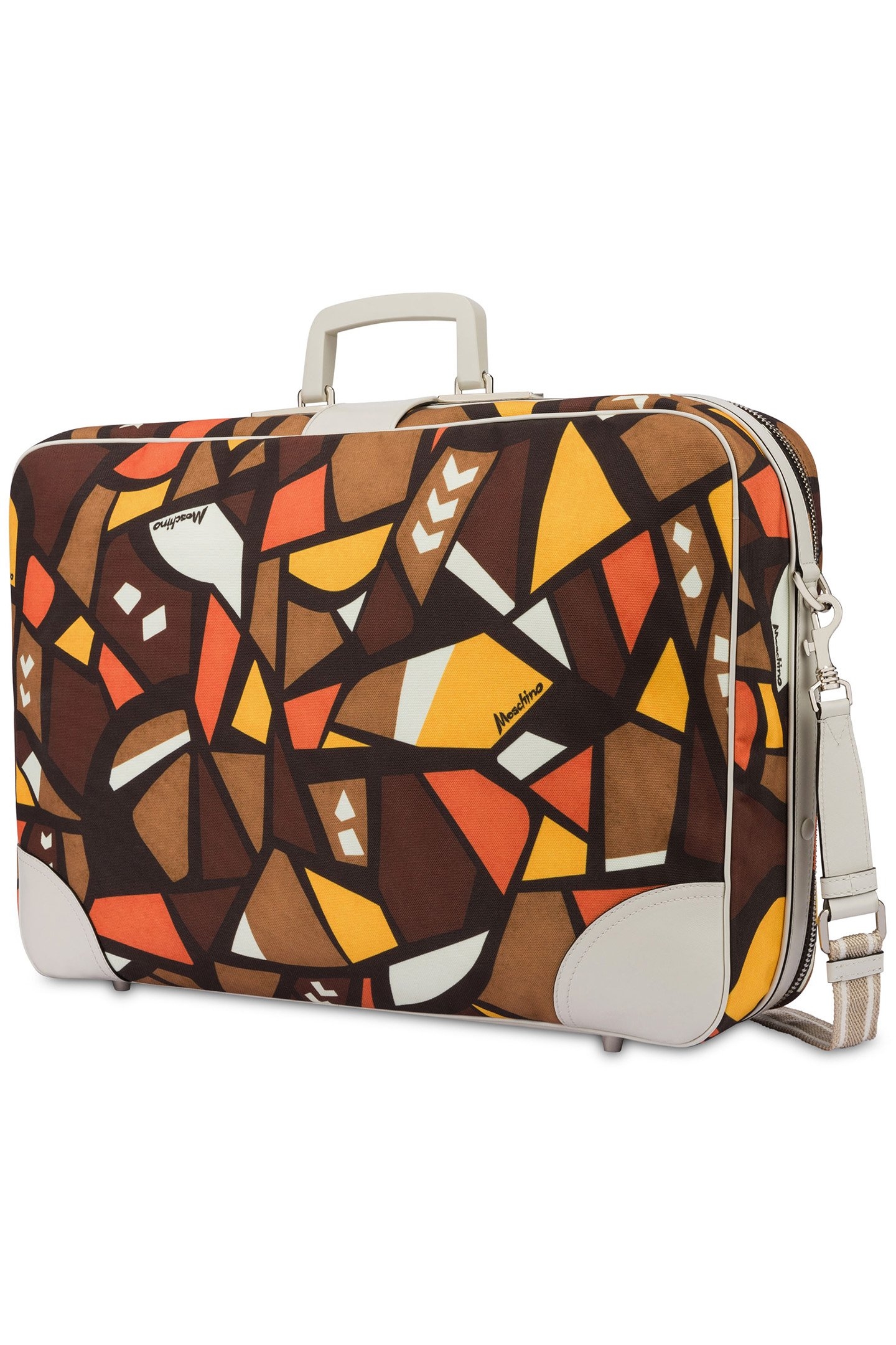 CANVAS TRAVEL BAG WOOD PRINT BROWN 2