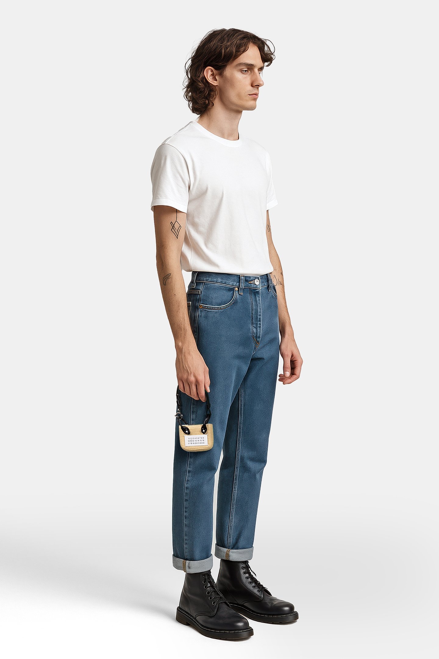 MAISON MARGIELA – RAFFIA TOTE BAG NATURAL/WHITE 2