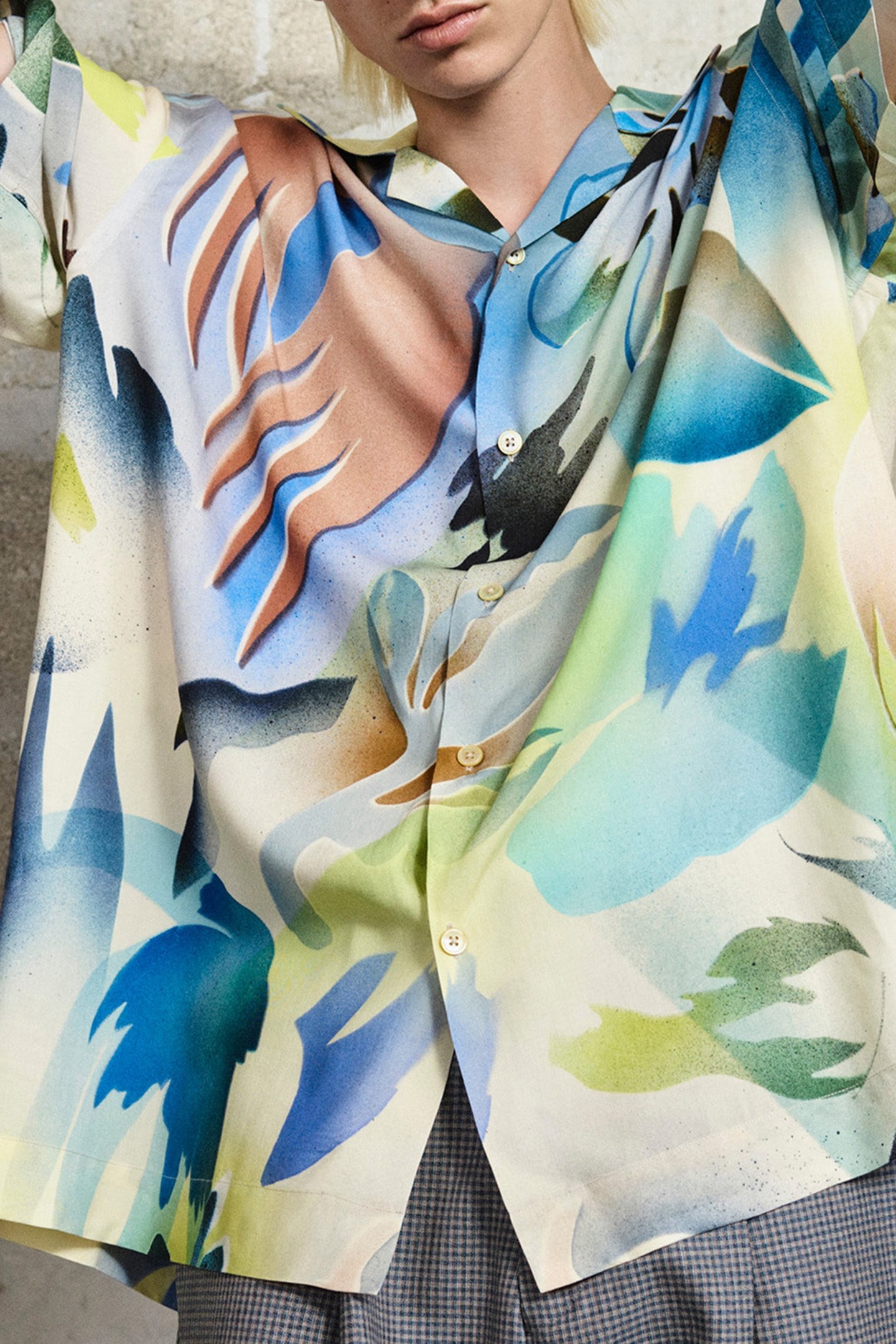 MENS S/S REGULAR FIT SHIRT LIME GREEN 6