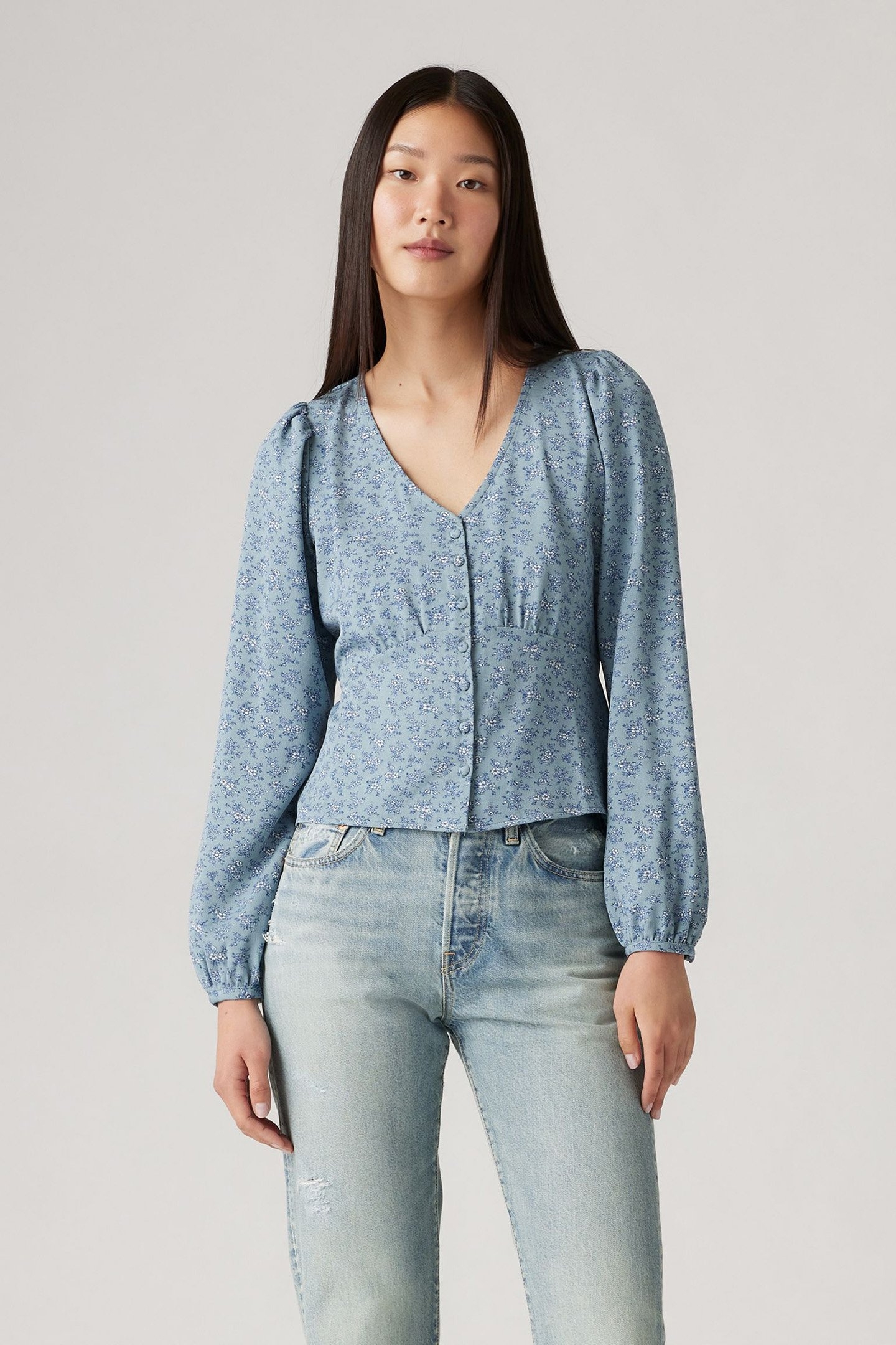 DOLORES LS BLOUSE QUEEN B FLORAL ARONA 1