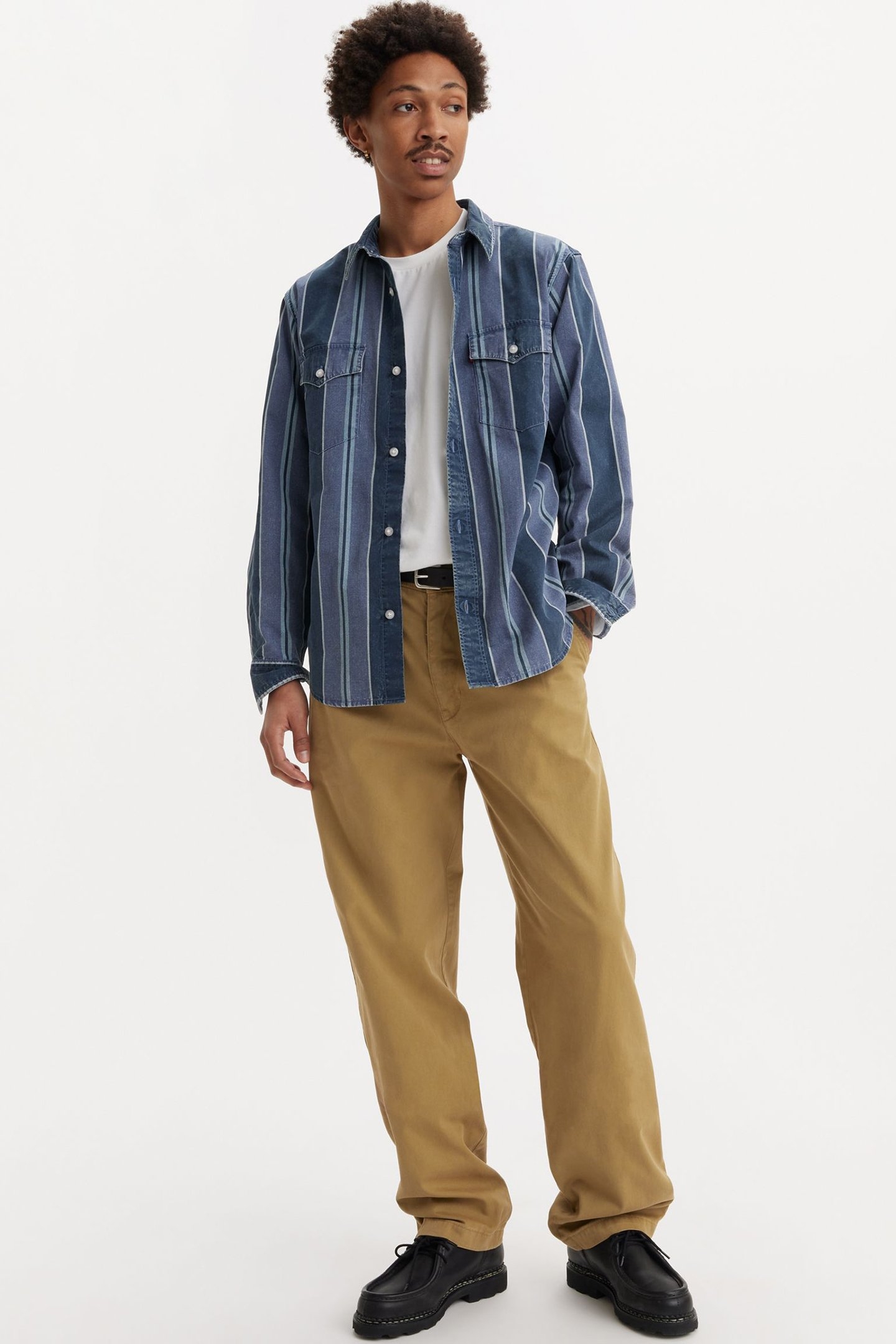 XX CHINO LOOSE STRT PLTD BRITISH KHAKI 5