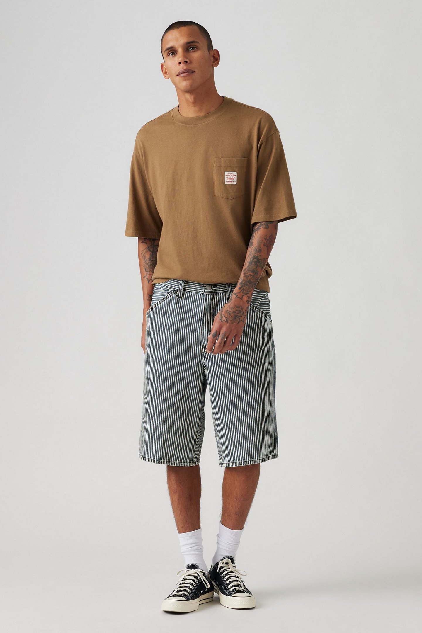 568 LOOSE CRPNTR SHORTS AGED RR STRIPE SHORT 2