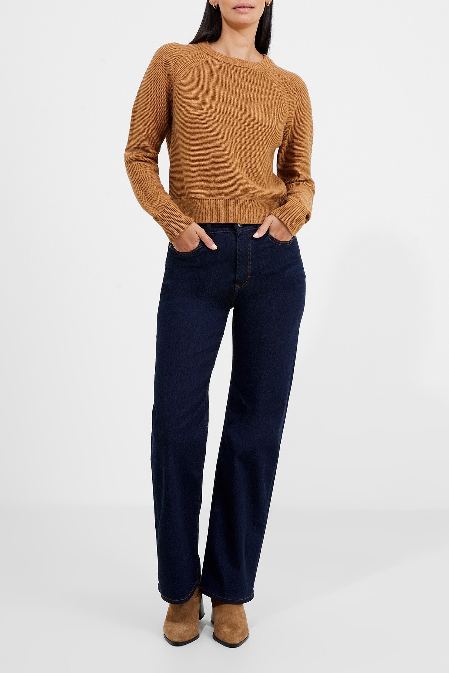 LILLY MOZART CREW NECK JUMPER TOBACCO BROWN MEL 2