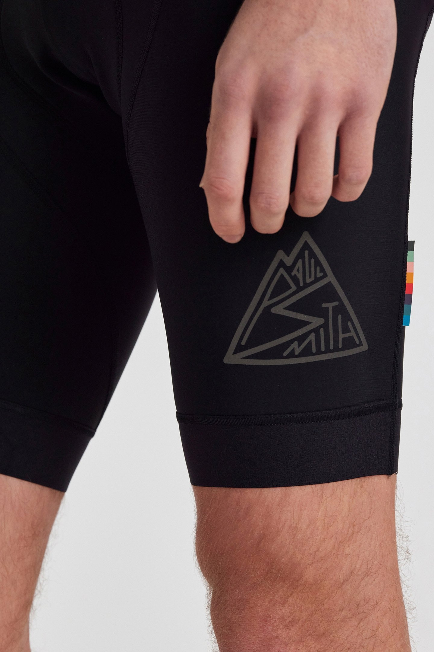 MENS CYCLE BIBSHORT ARTIST STRIPE BLACK 7