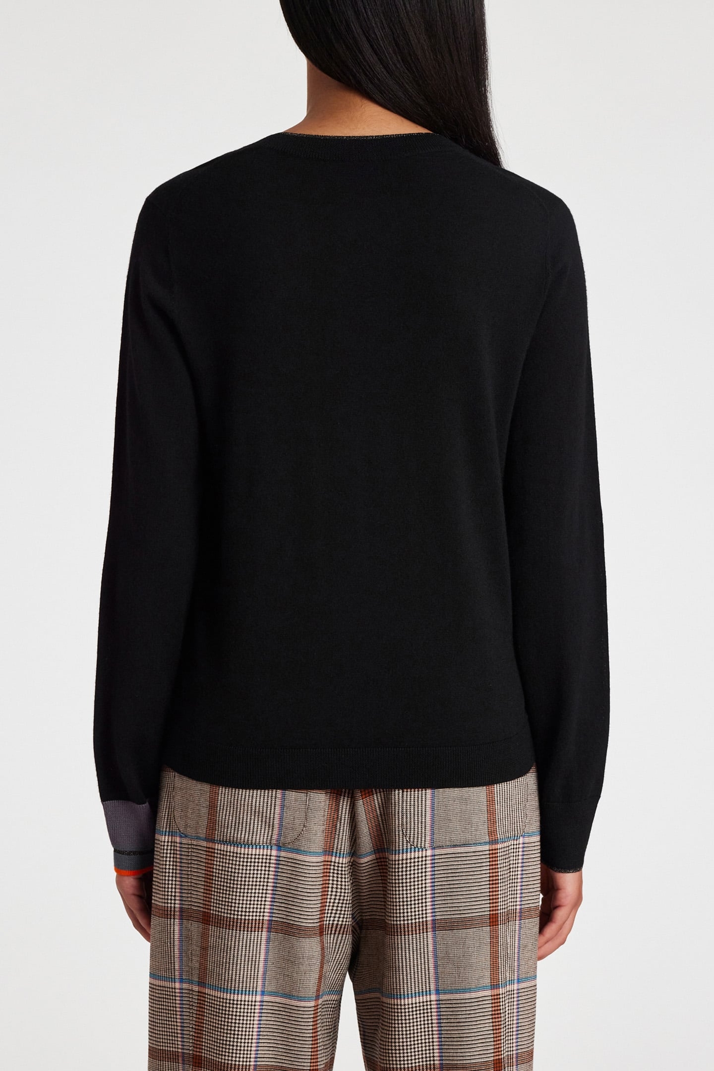 KNITTED SWEATER CREW NECK BLACK 2