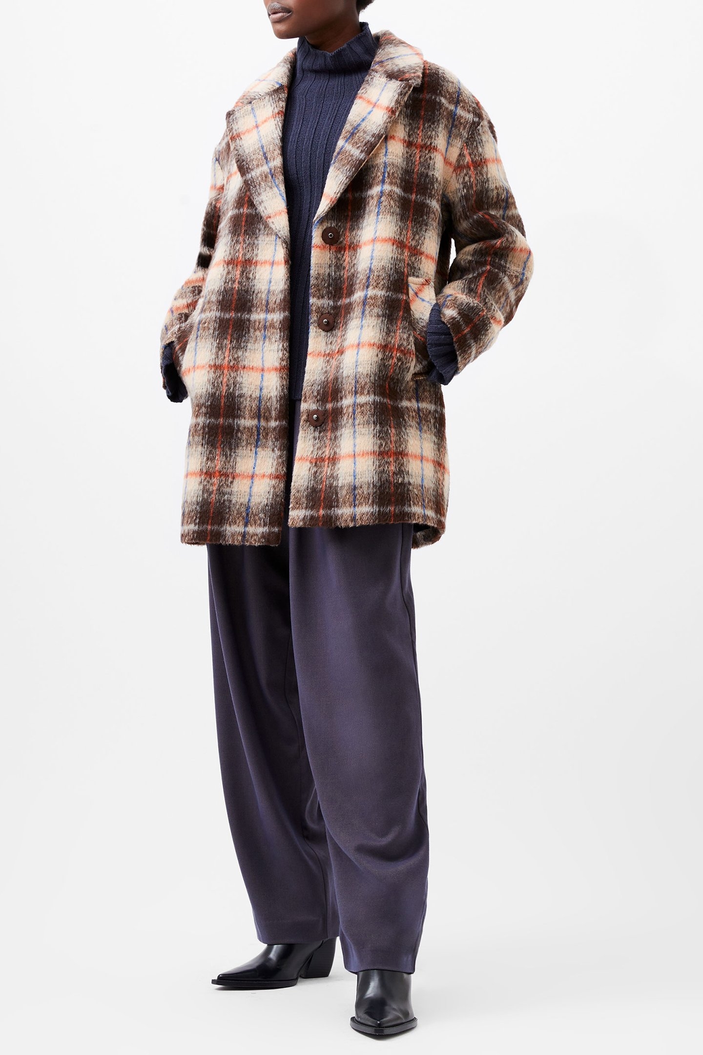 BLAKE CHECK COAT BLACK MULTI 1