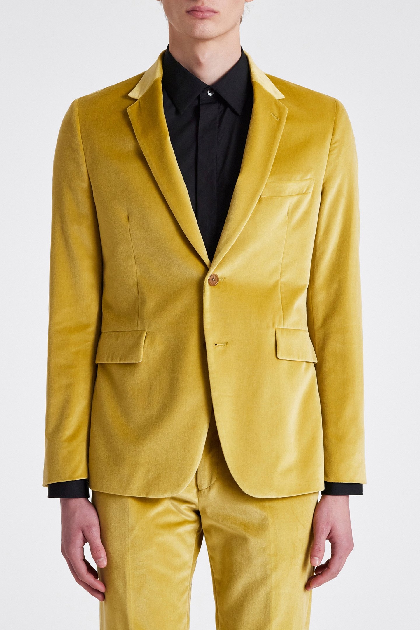 SLIM FIT 2 BUTTON JACKET GOLDEN YELLOW 1