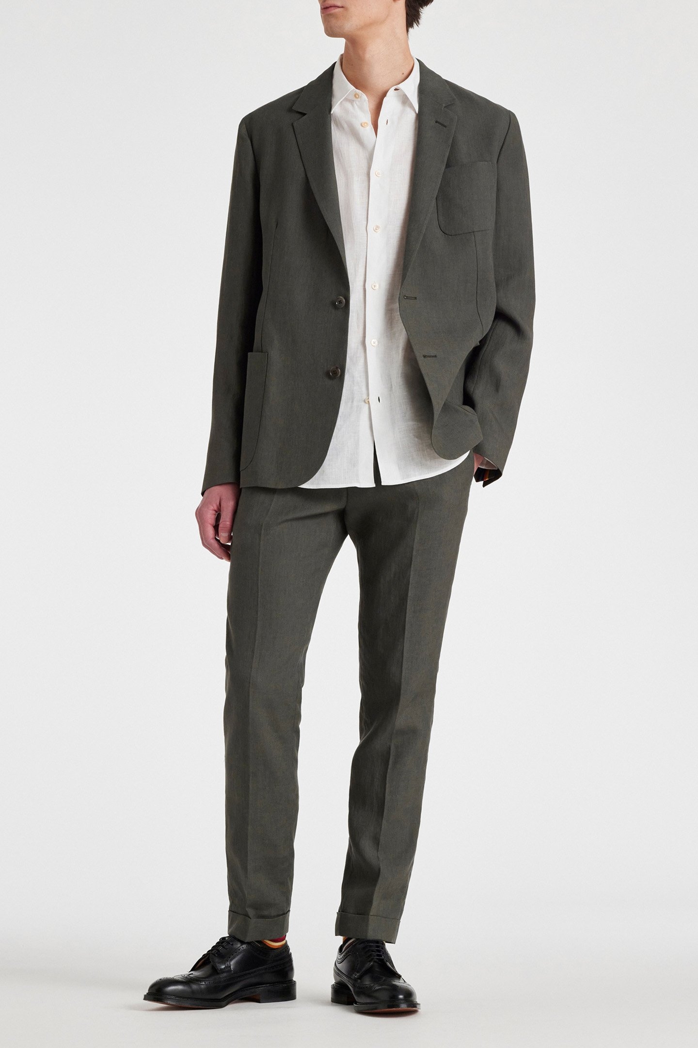 MENS 2 BTN PATCH POCKET JACKET VERY DARK GREEN 3