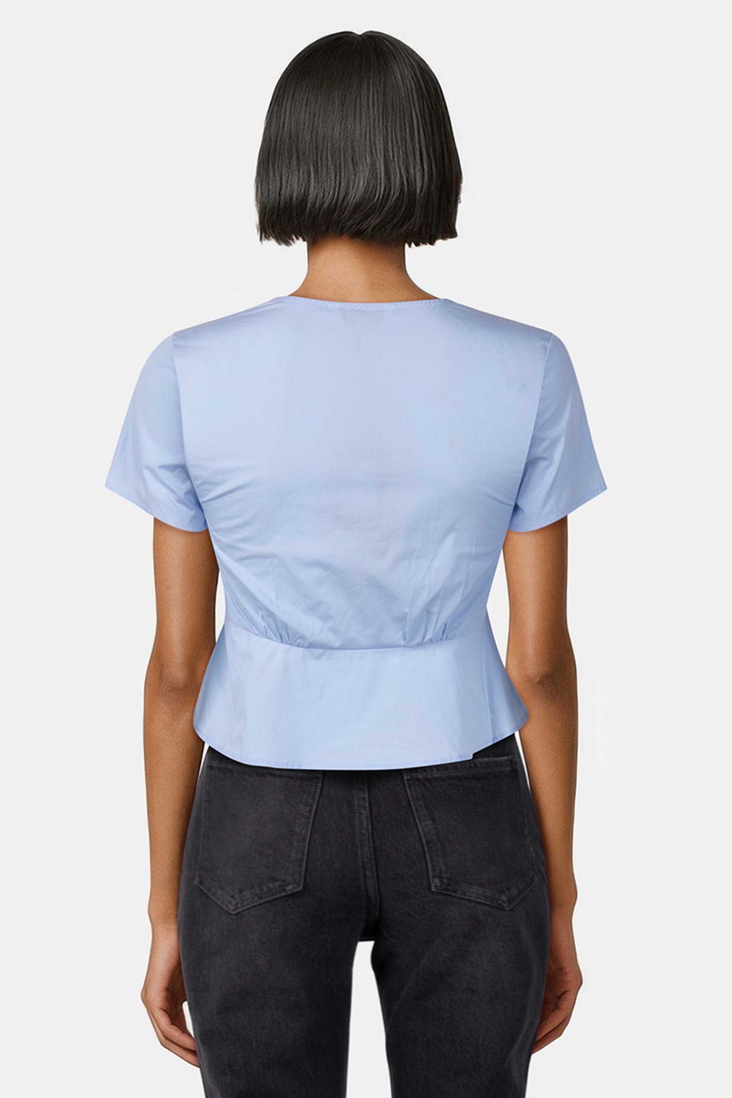 TJW SS TIE POPLIN BL SWEET BLUE 2