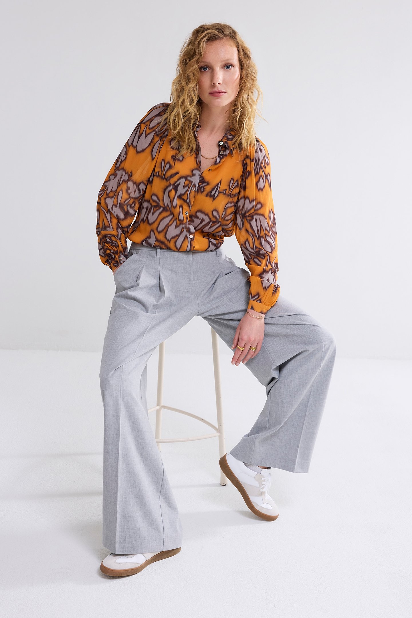 BLOUSE SPICY ORANGE PRINT REDS 5