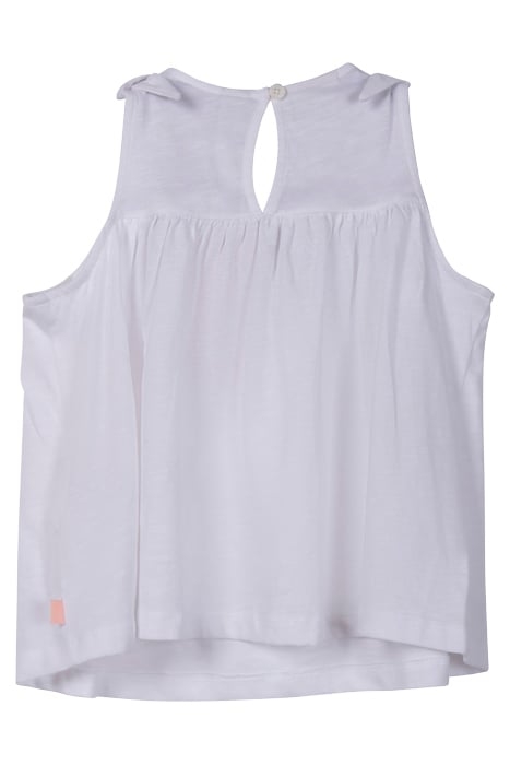 GIRLS S&S SLUB JERSEY FASHION TOP WHITE TRADITIONAL 2