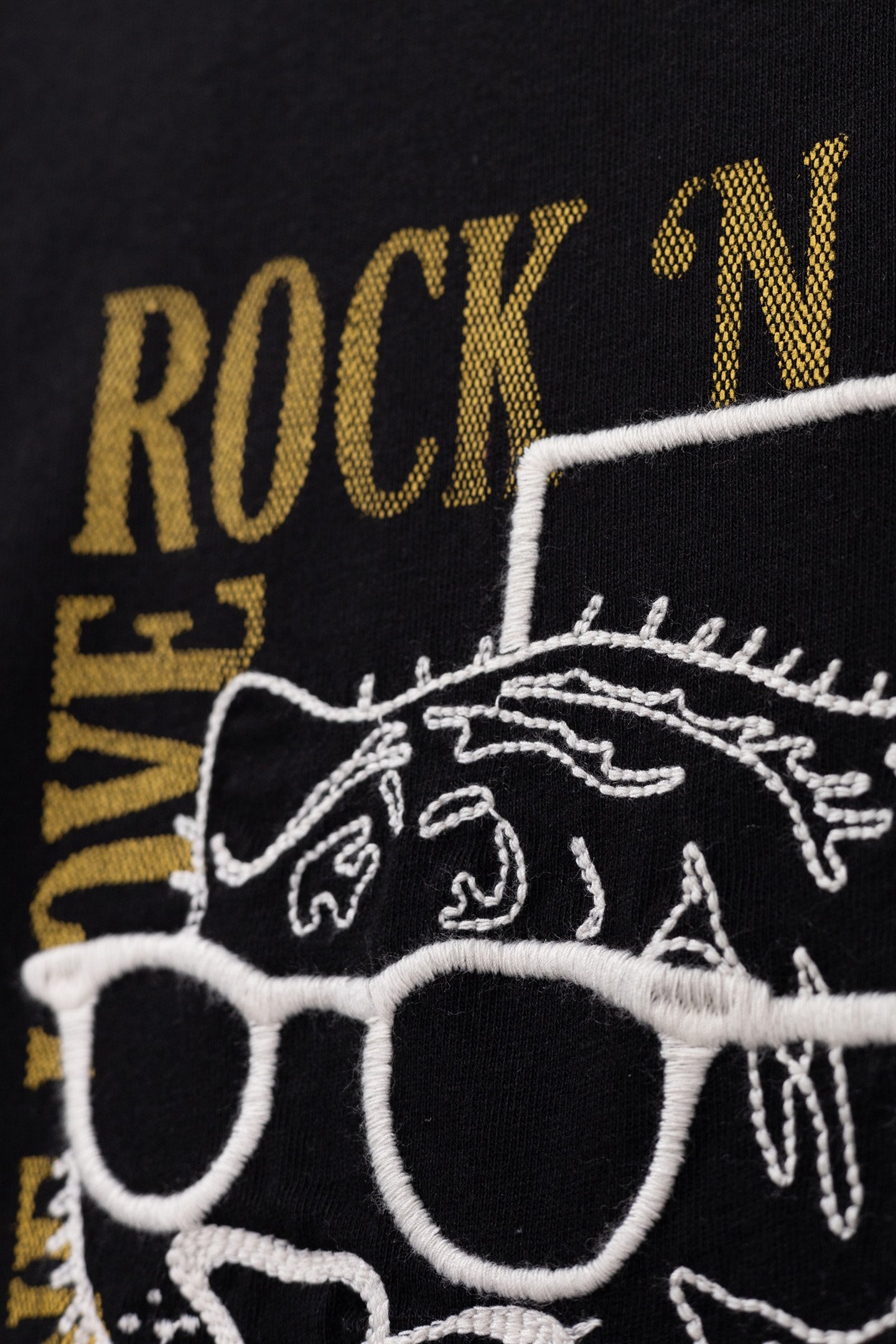 BOYS’ BLACK T-SHIRT, EMBROIDERED TIGER IMAGE 5