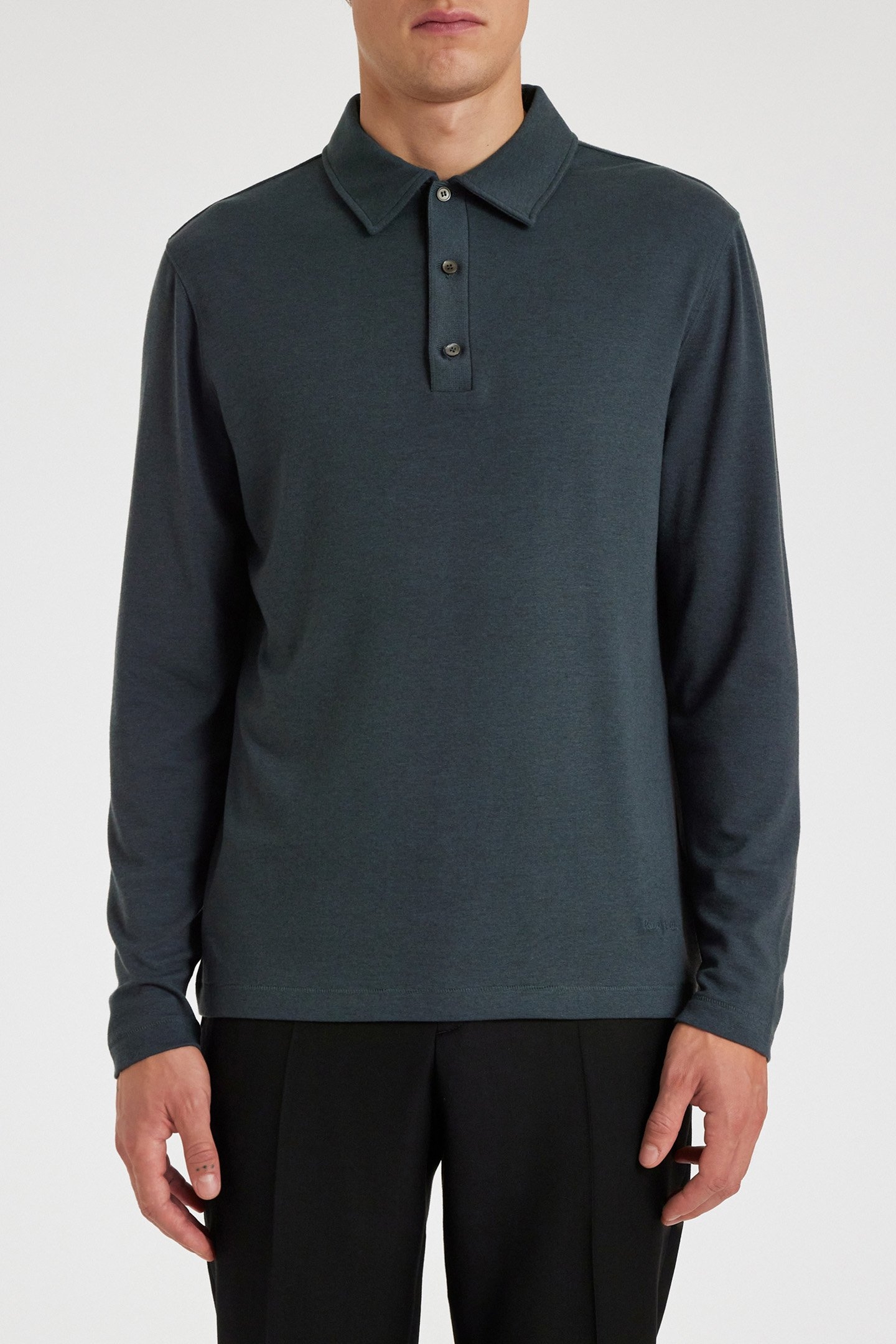 LS POLO SHIRT PETROL BLUE 1