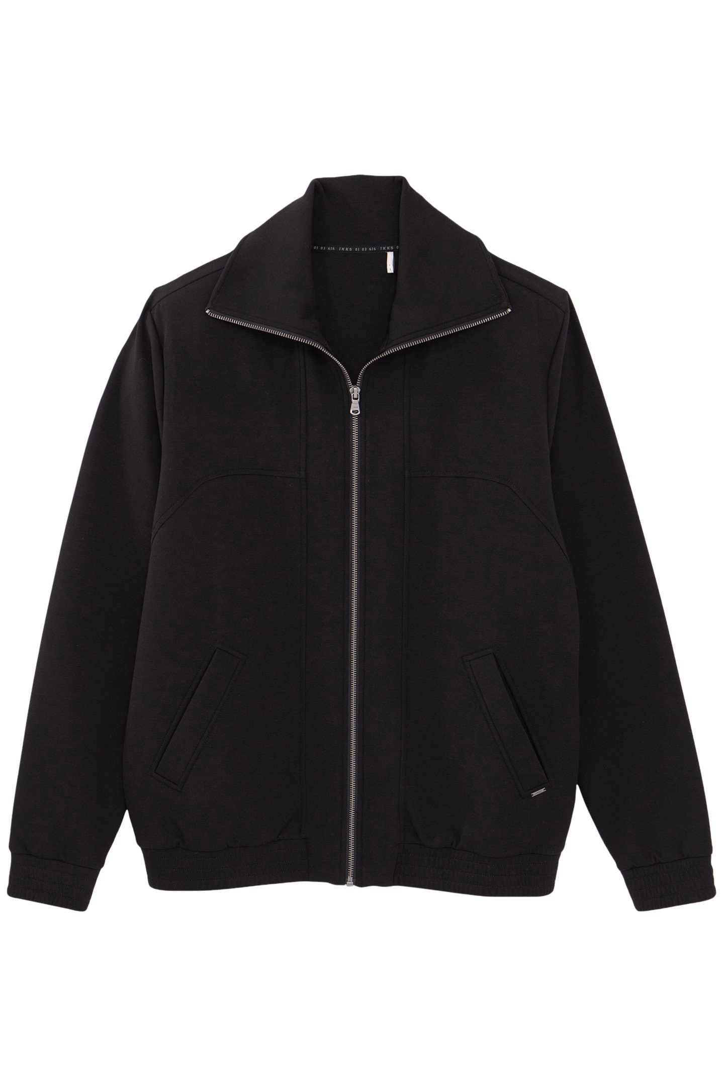 BLACK HIGH NECK ZIPPED CARDIGAN 4