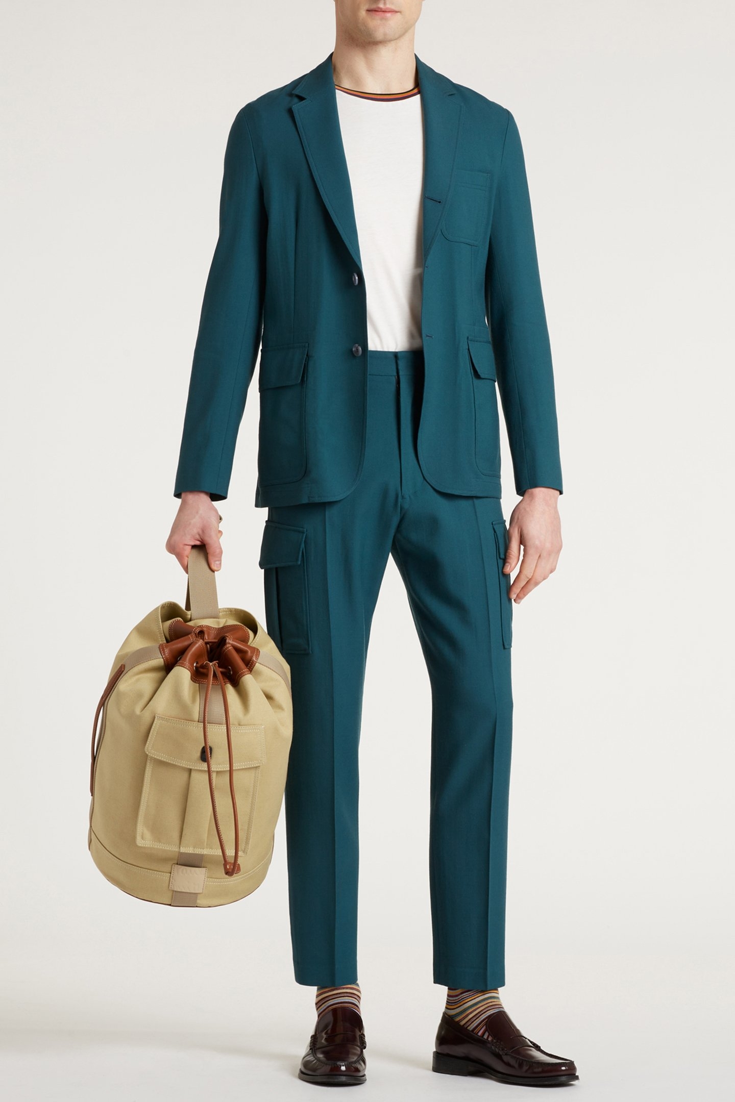 GENTS 2 BTN PATCH POCKET JACKET BOTTLE GREEN 3