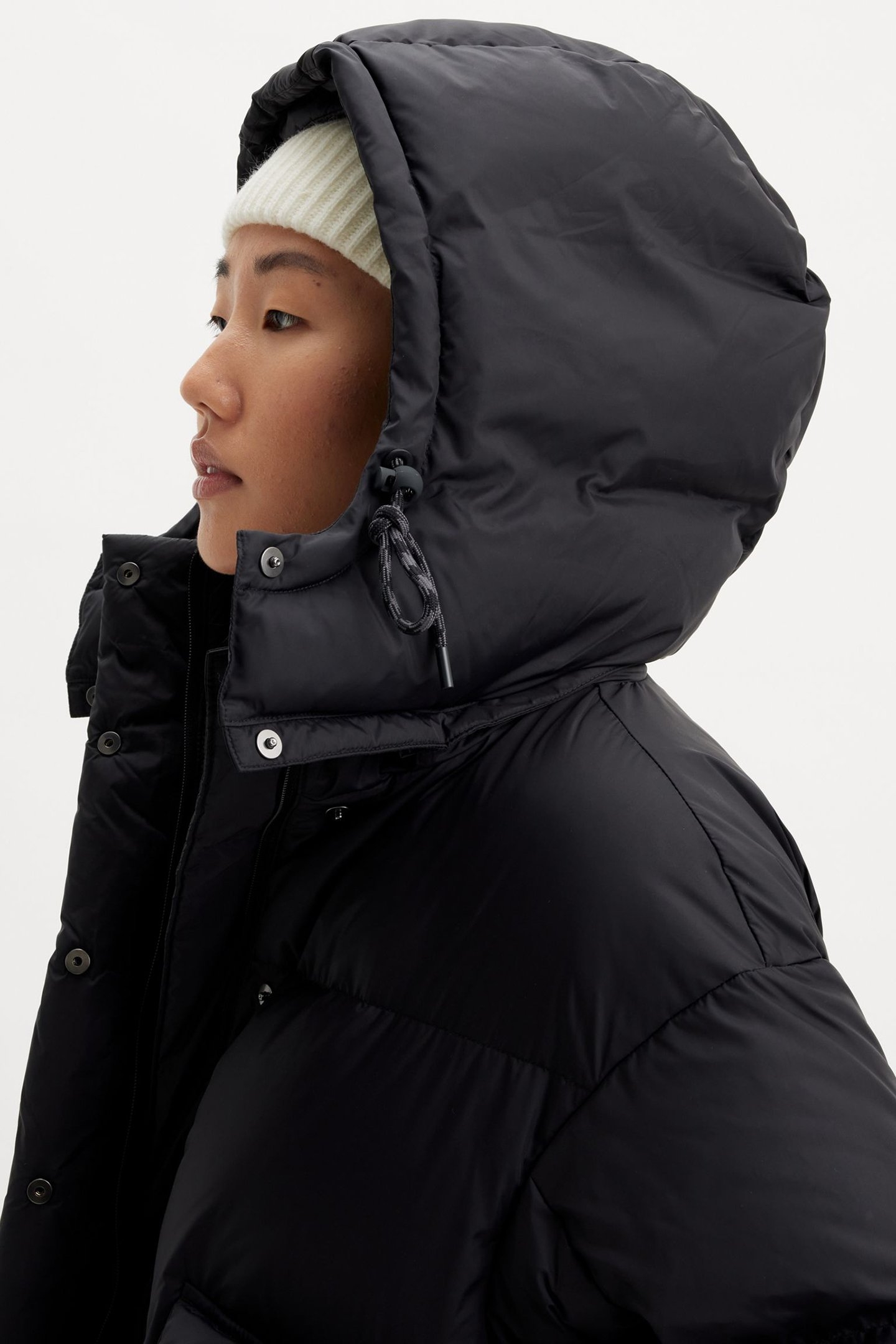 WESTERN BUBBLE SHORTY PUFFER COAT IN CAVIAR 6