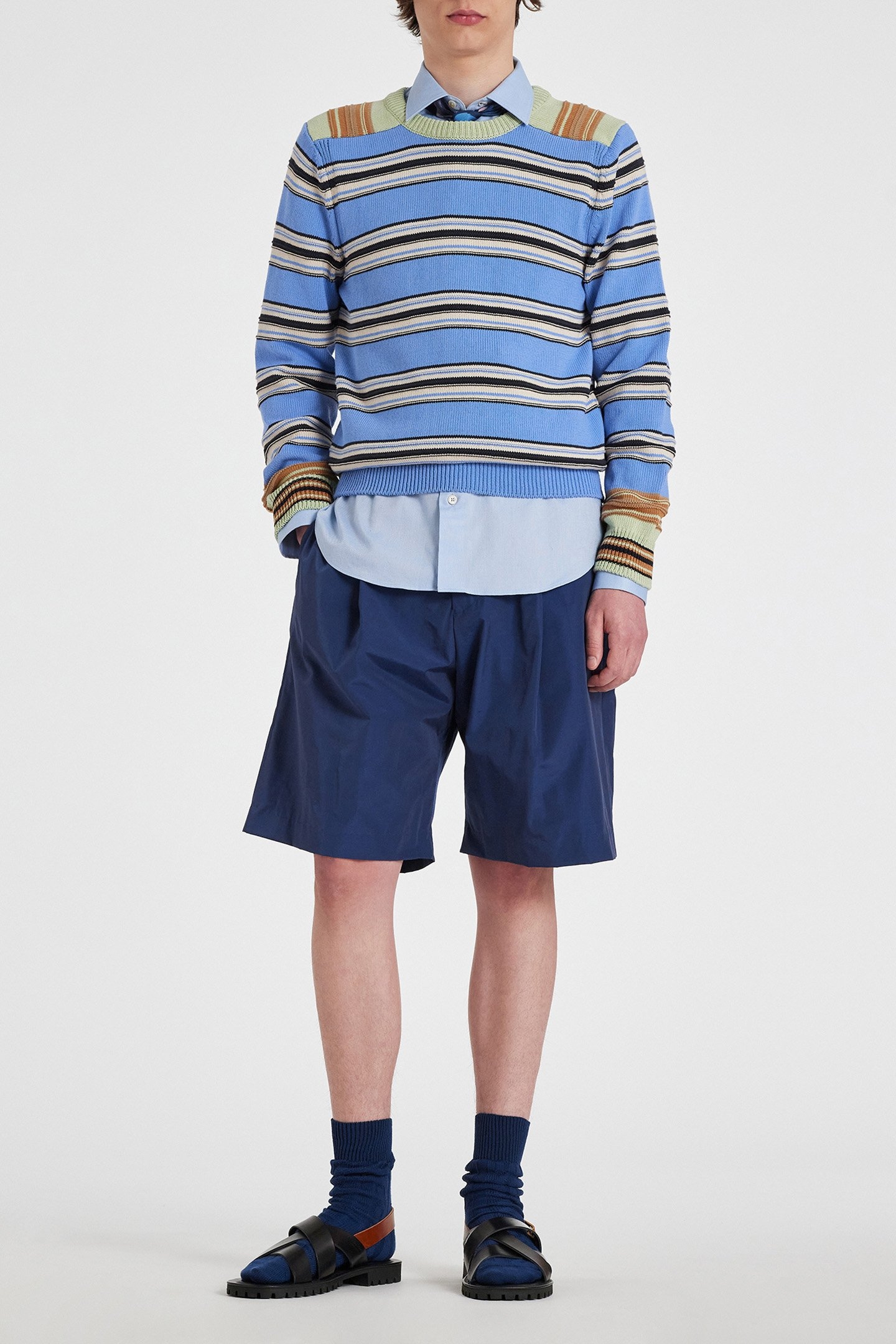 MENS SWEATER CREW NECK BLUE 3