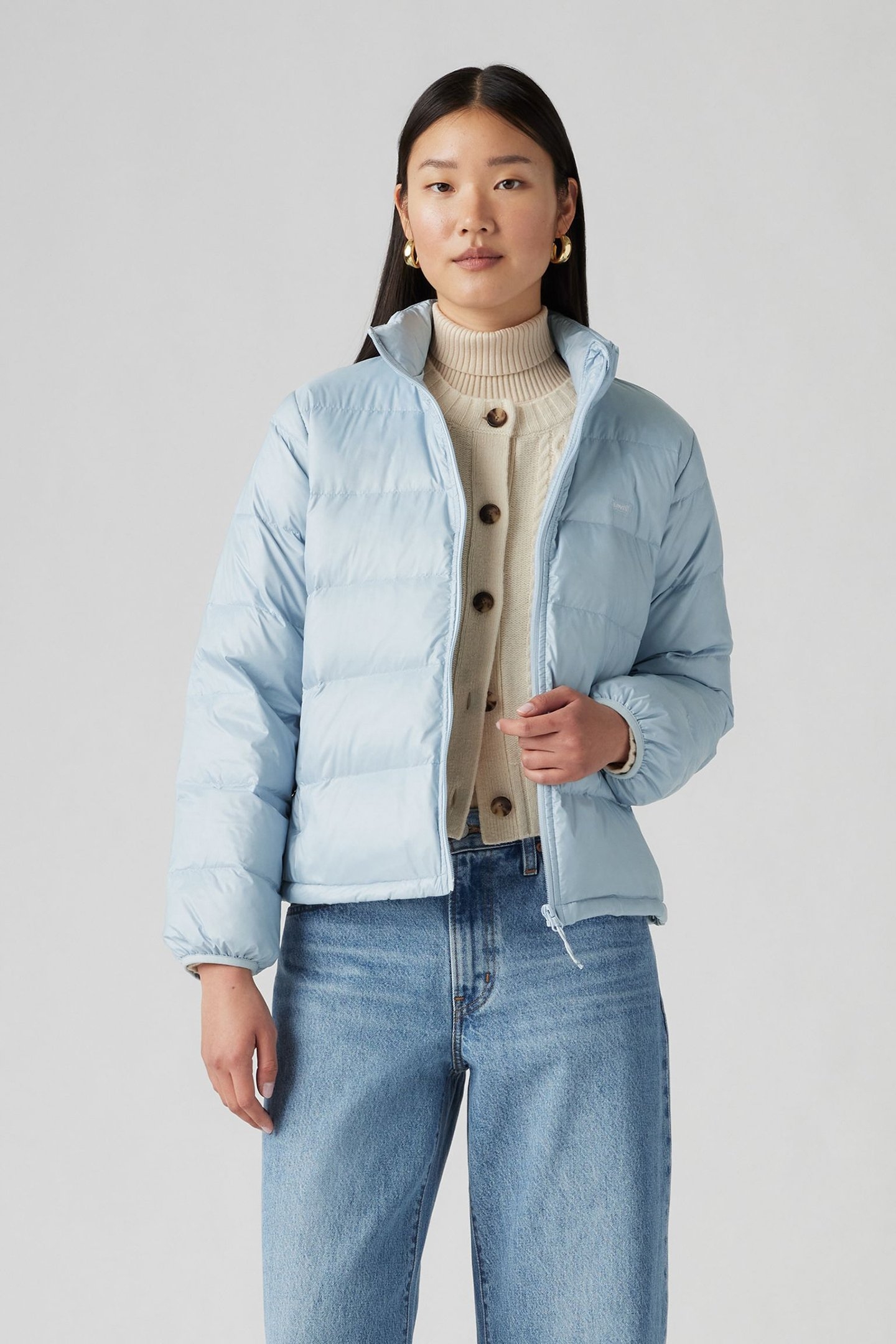 WILLA DOWN PACKABLE PUFFER JACKET NIAGARA MIST 1