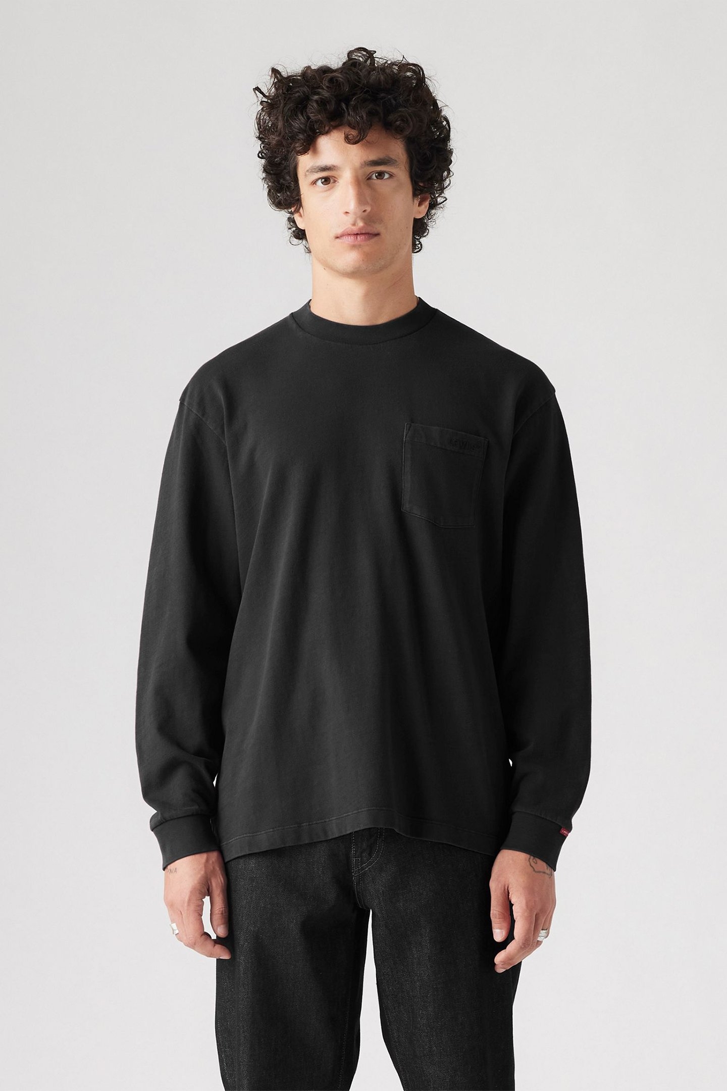LS AUTHENTIC PKT TEE MINERAL BLACK 1